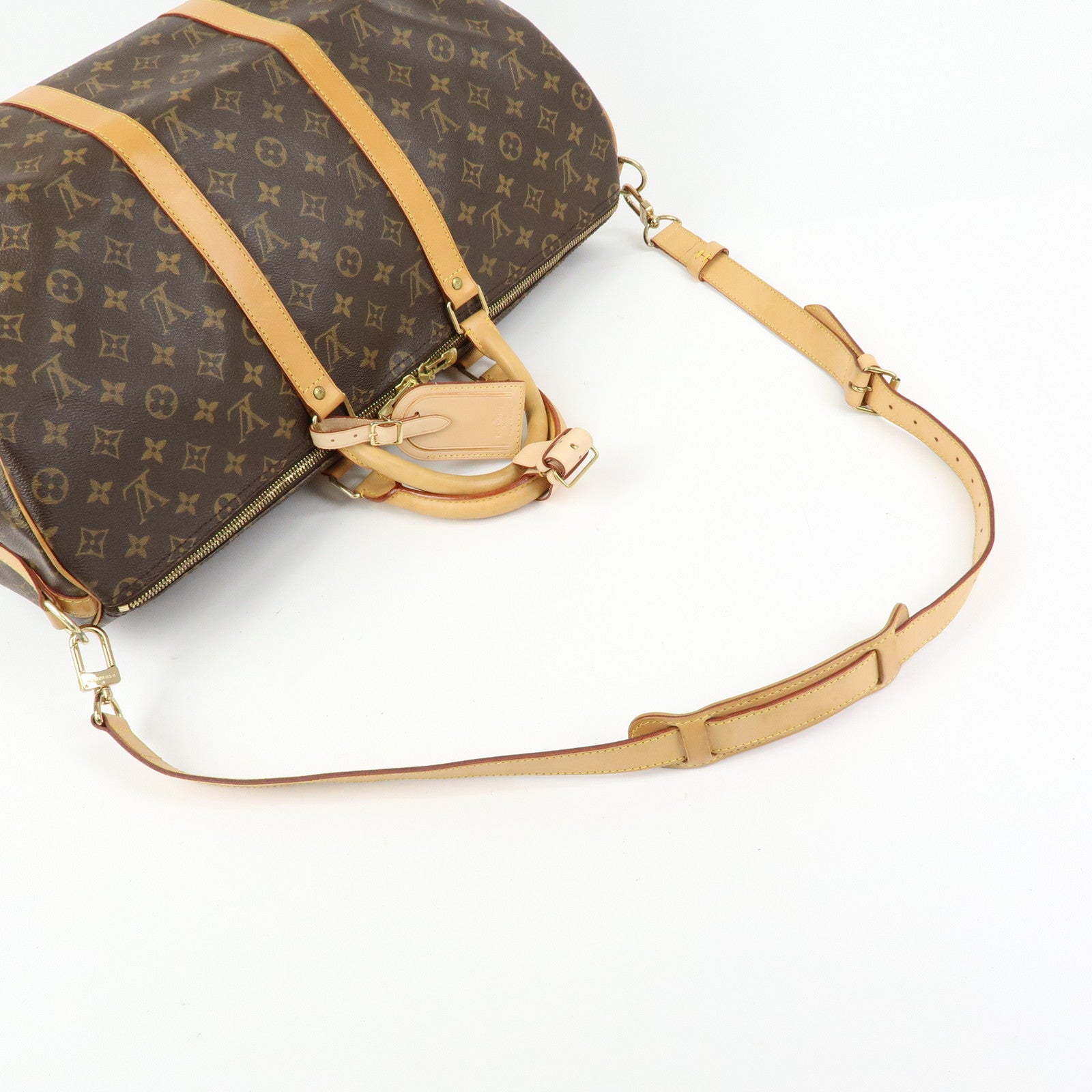 Louis Vuitton Monogram Keep All Bandouliere 50 Boston Bag M41416