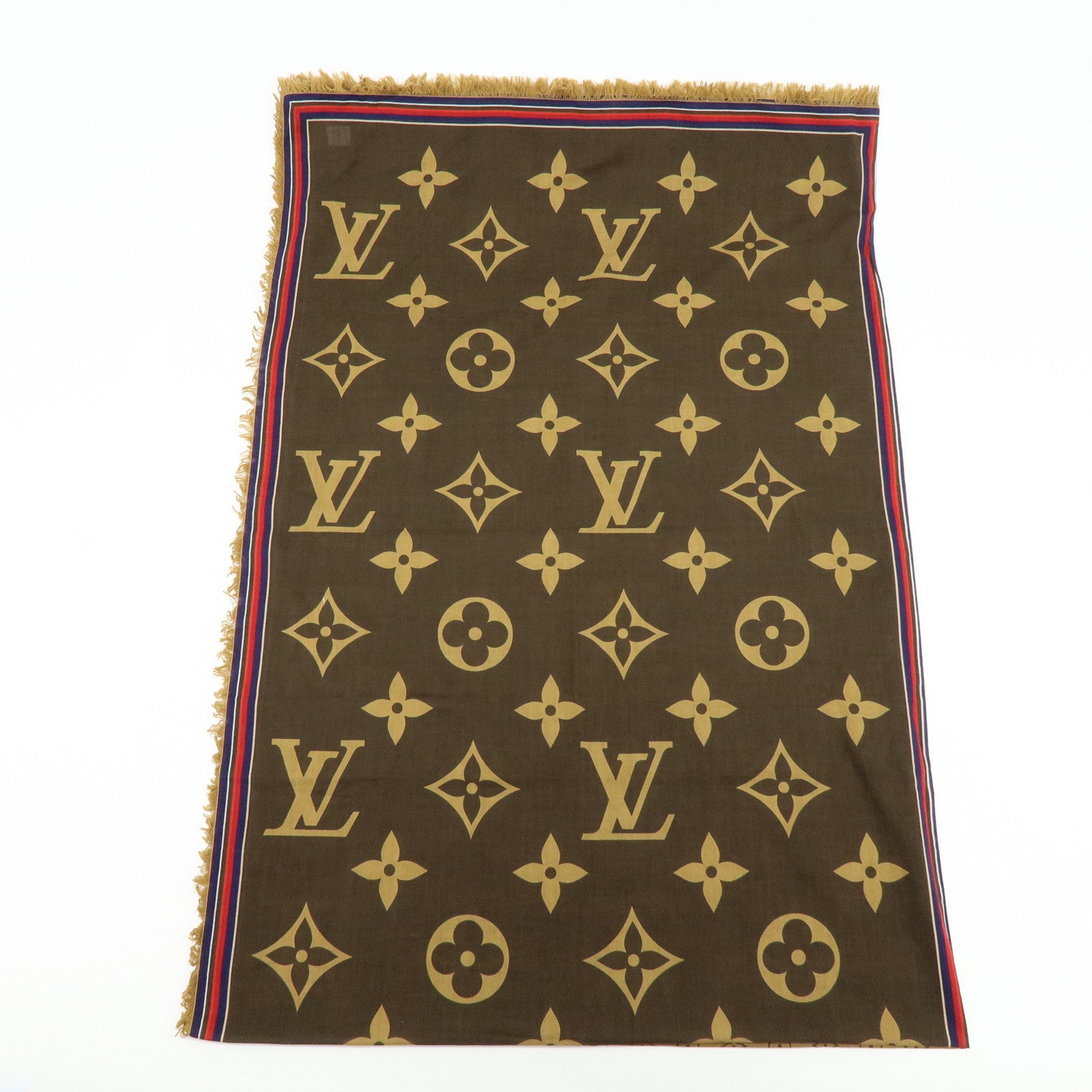 Louis Vuitton Étole Monogram Bliss 100％ Cotton Scarf Brown M76366
