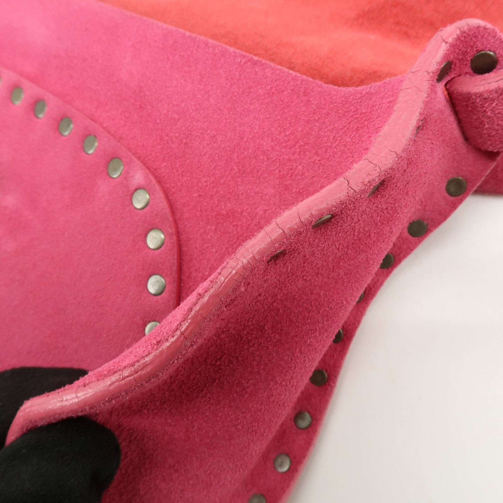 CELINE Suede Paul Bot Bag Shoulder Bag Hand Bag Pink