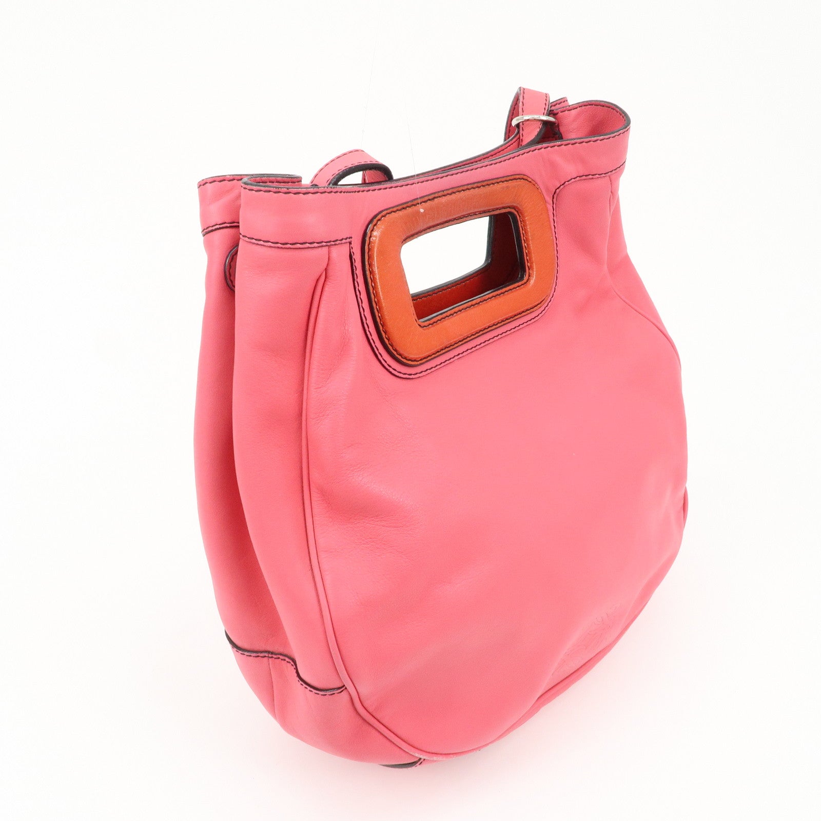 LOEWE Anagram Leather Shoulder Bag Hand Bag Pink