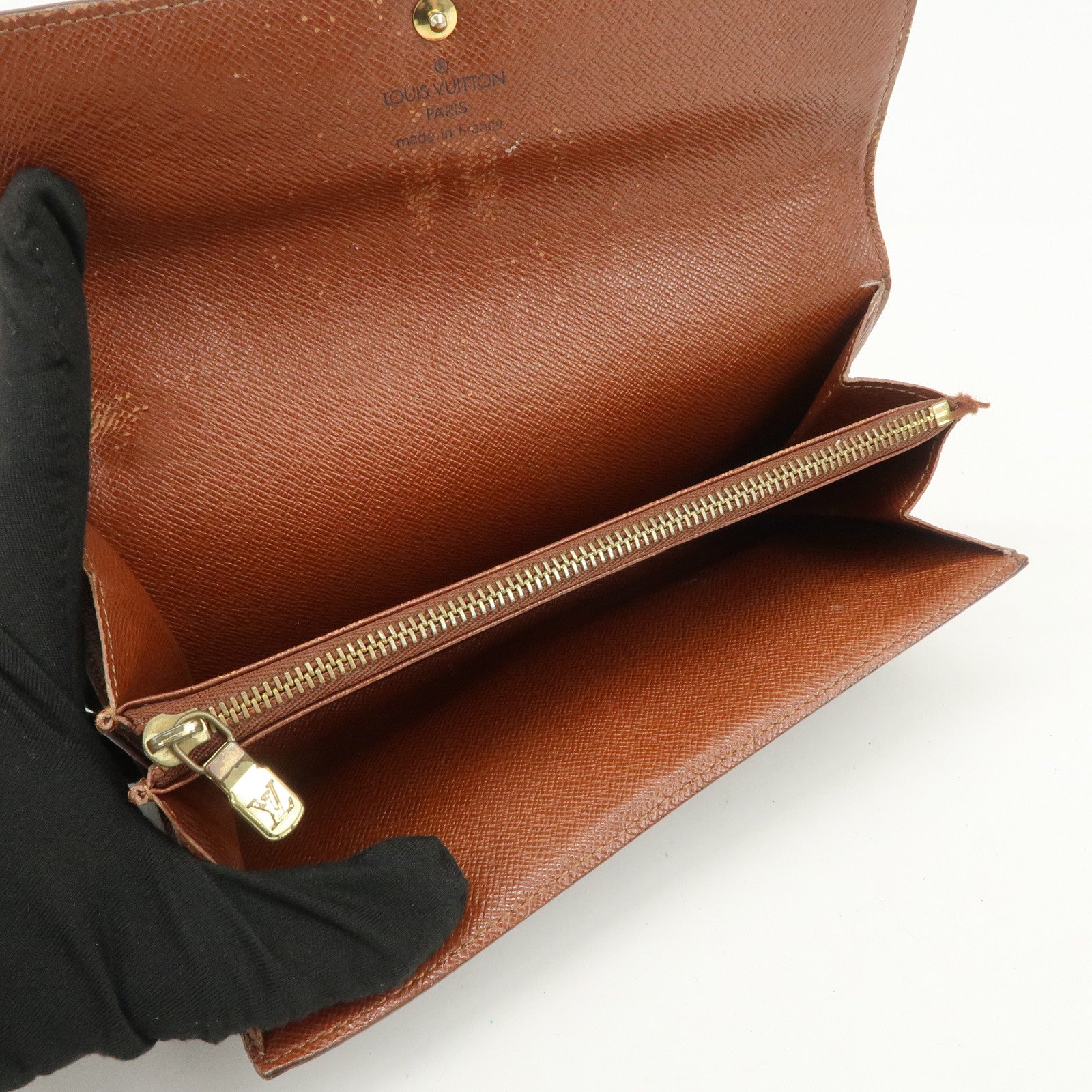 Louis Vuitton Monogram Epi Leather Set of 3 Long Wallet Brown Black