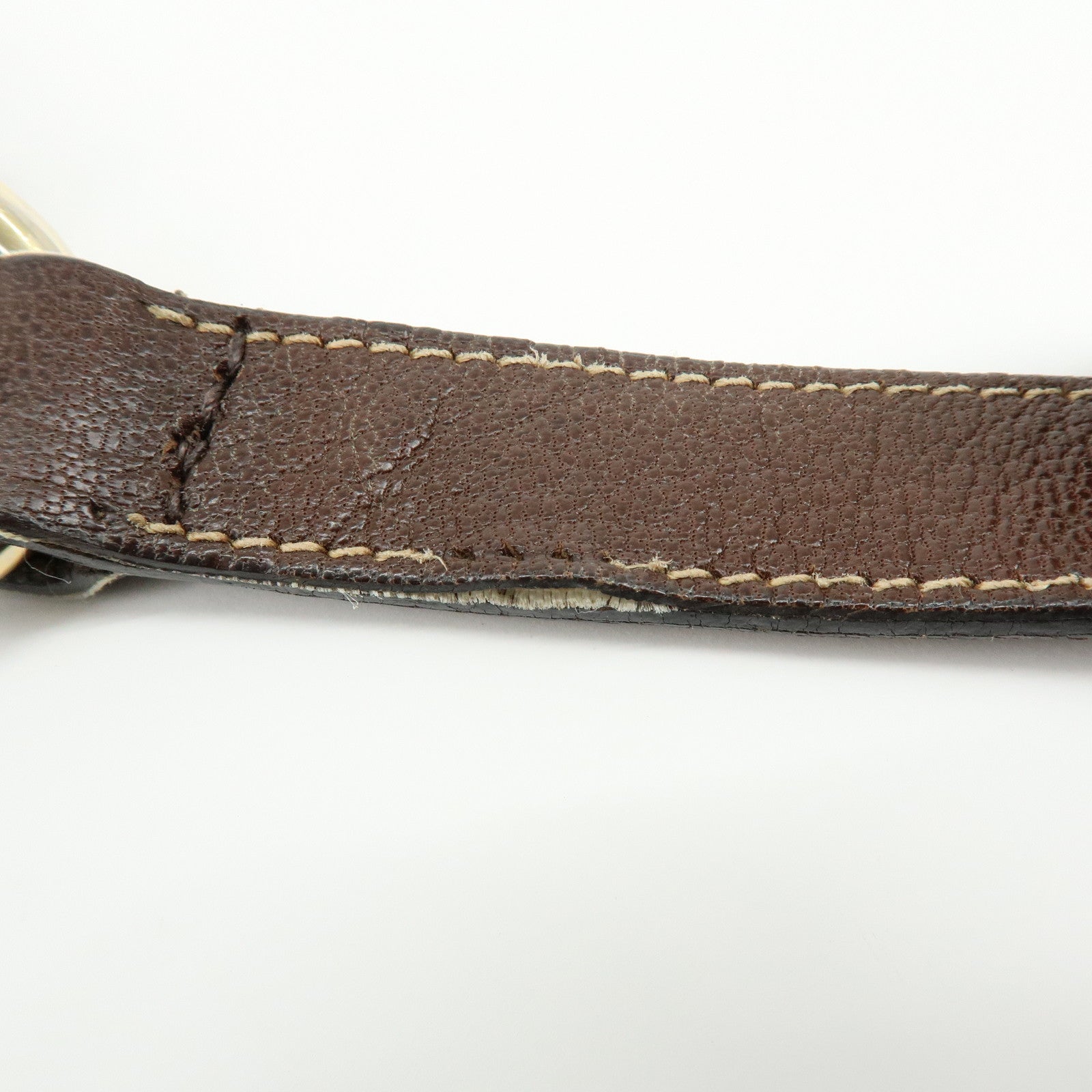 PRADA Logo Jacquard Leather Shoulder Bag Crossbody Bag Brown