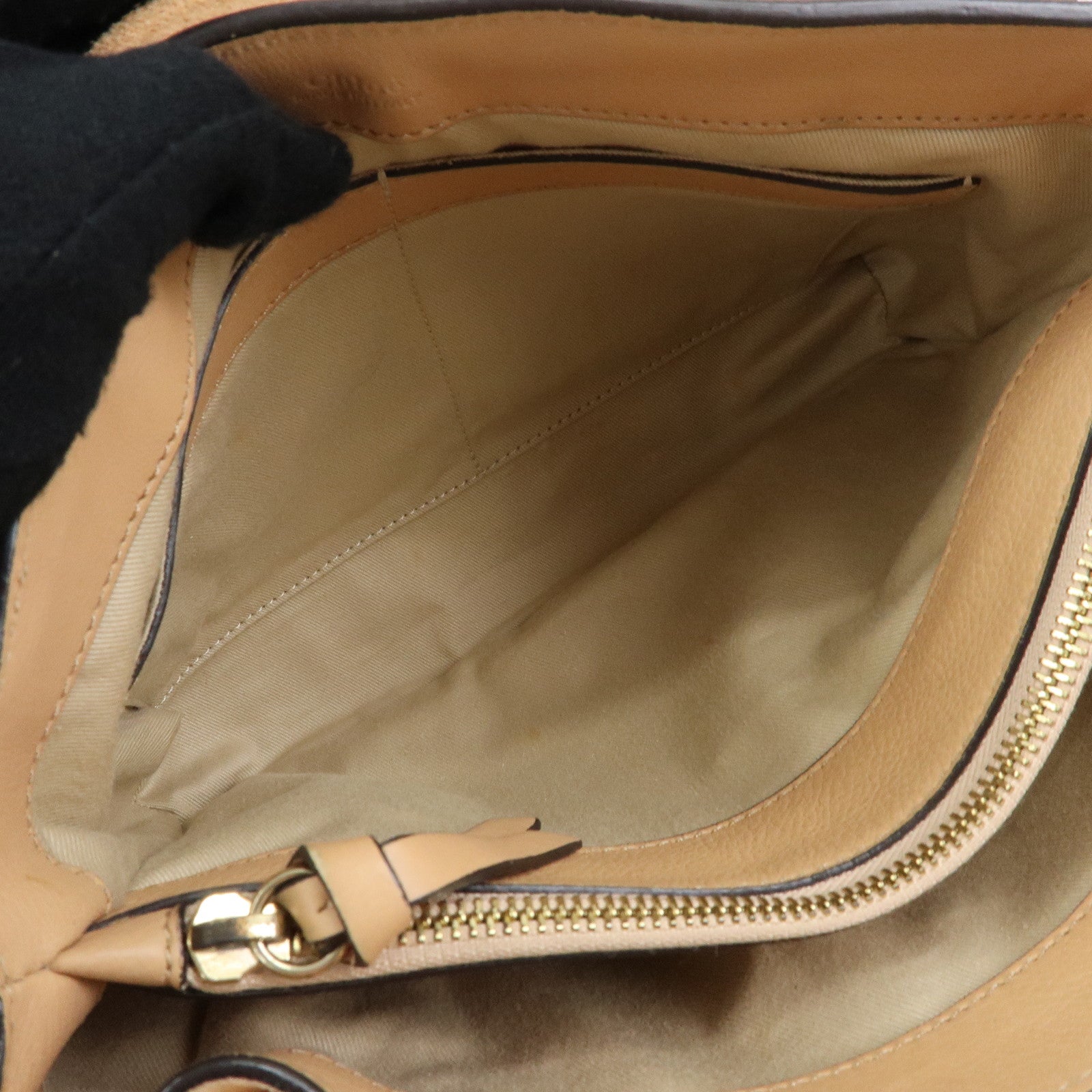 Chloe Leather 2Way Bag Shoulder Bag Hand Bag Beige Authentic Used F/S