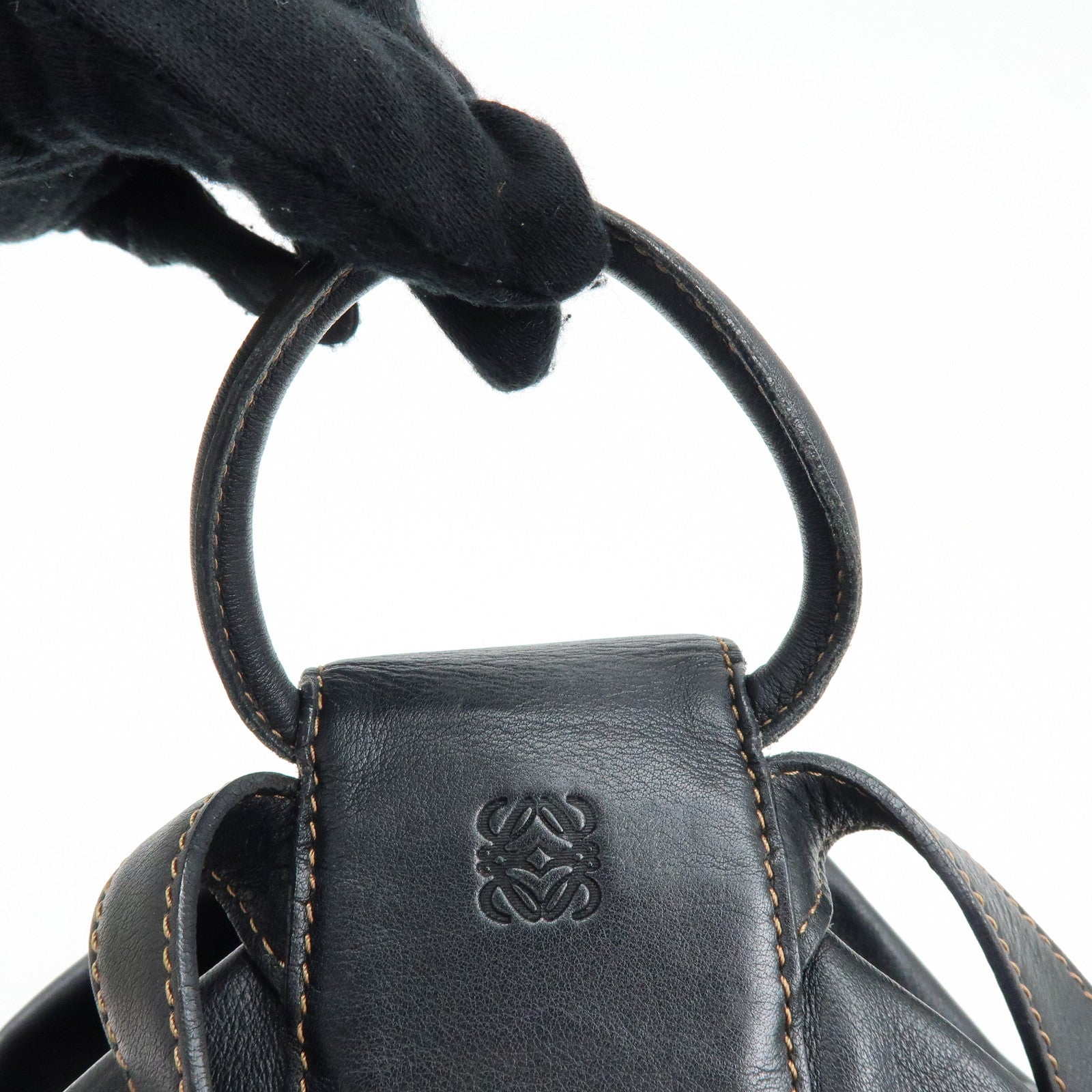 LOEWE Anton Leather Backpack Rucksuck Black