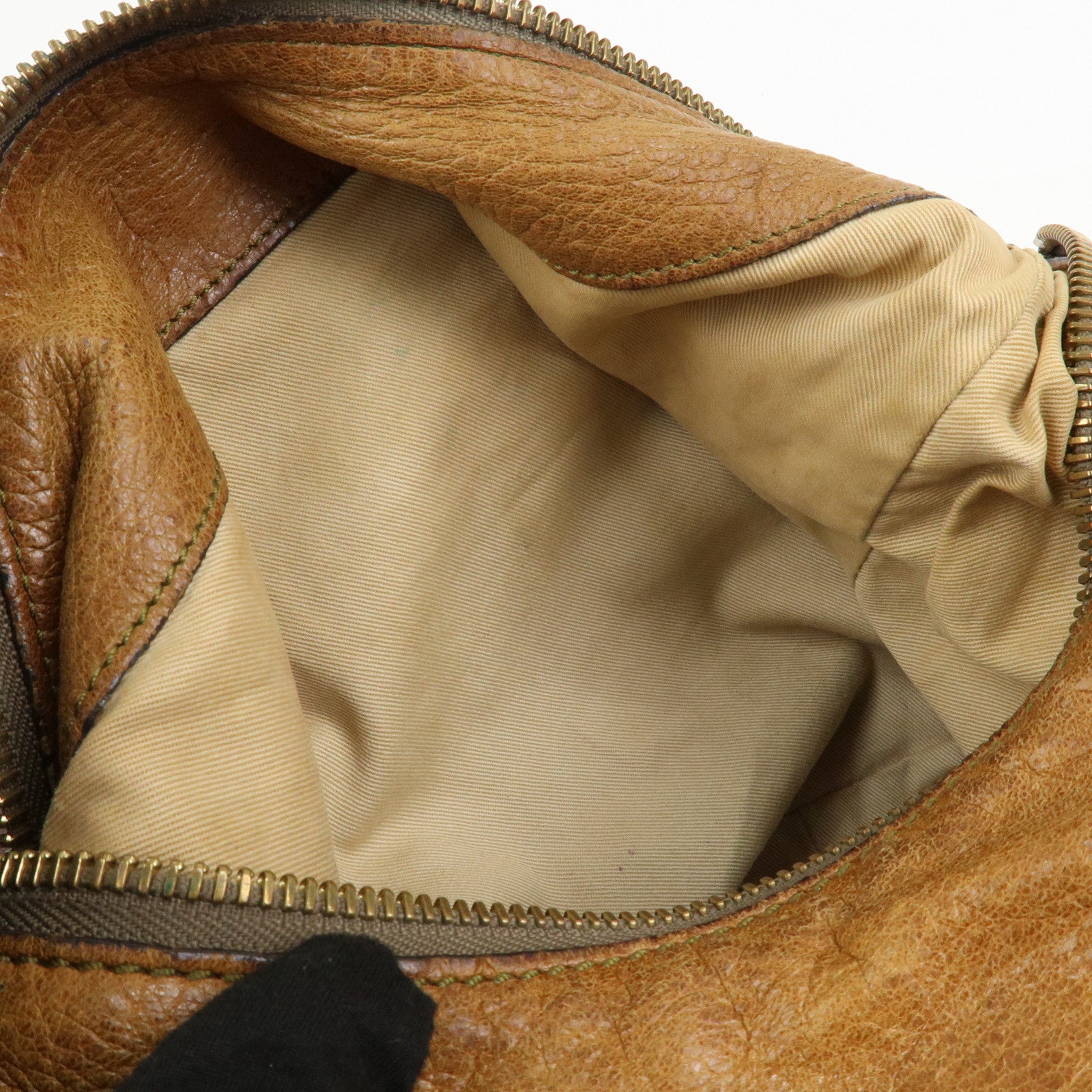 Chloe Leather Heloise Shoulder Bag Hand Bag Brown