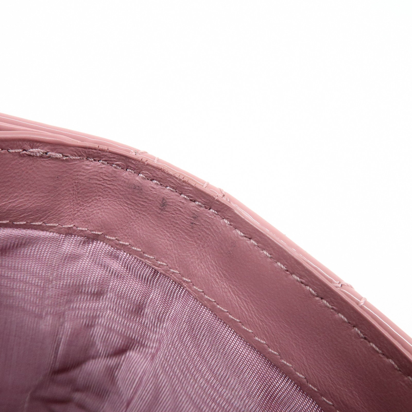 Christian Dior Cannage Patent Leather Bi-fold Compact Wallet Pink