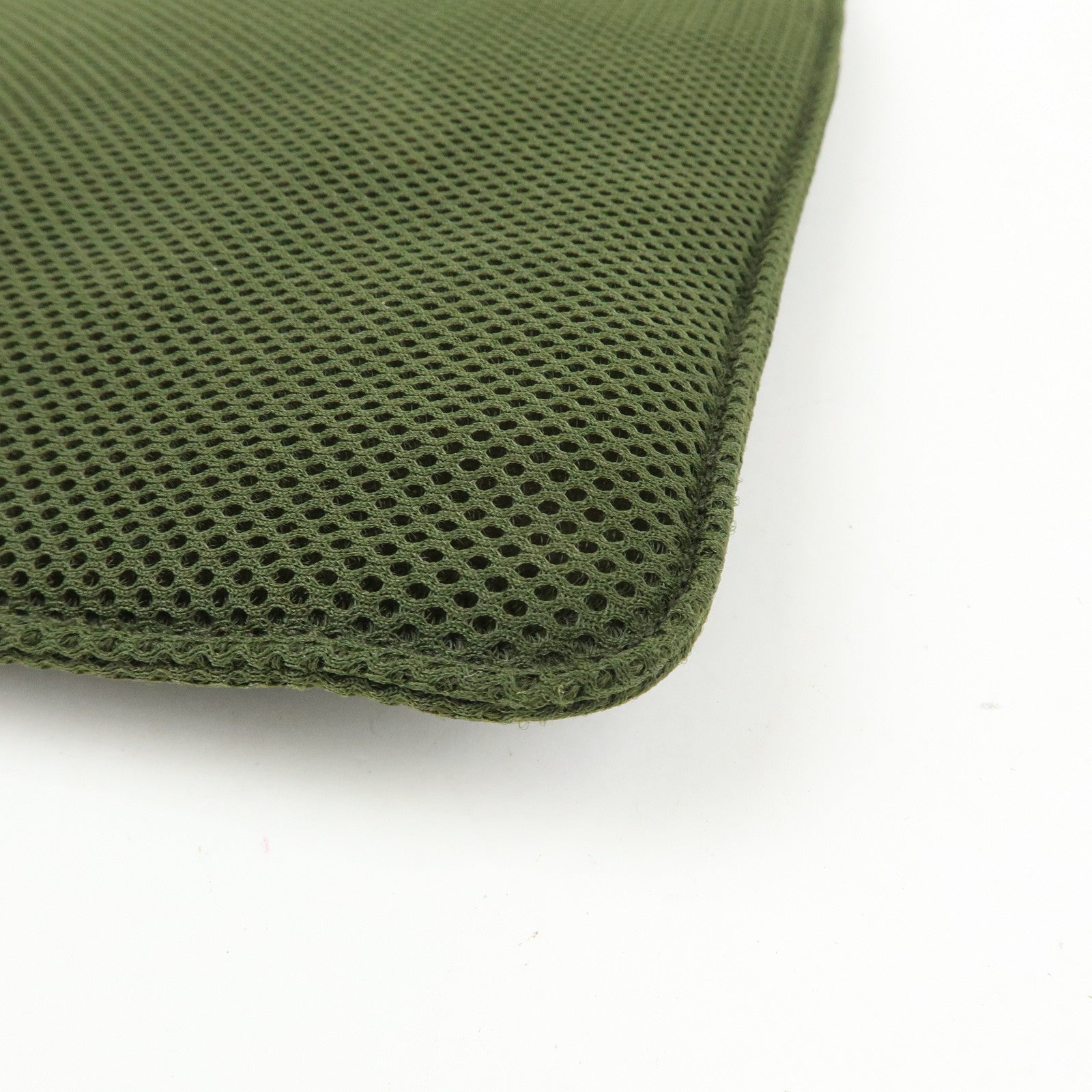 MIU MIU 90's Archive Chest Ring Mesh Nylon Shoulder Bag Khaki