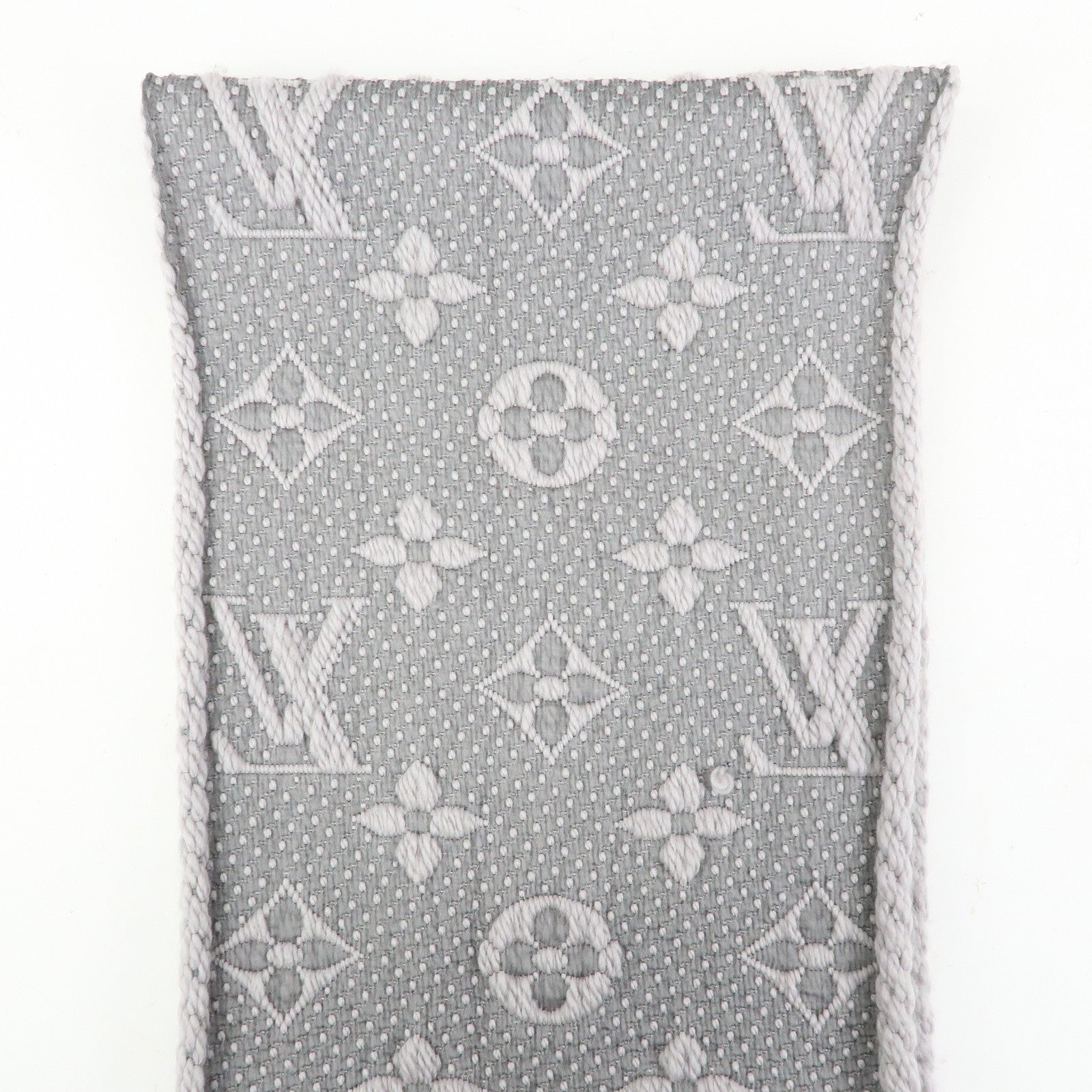 Louis Vuitton Monogram Escharp Logomania Scarf Gris Perle M74742