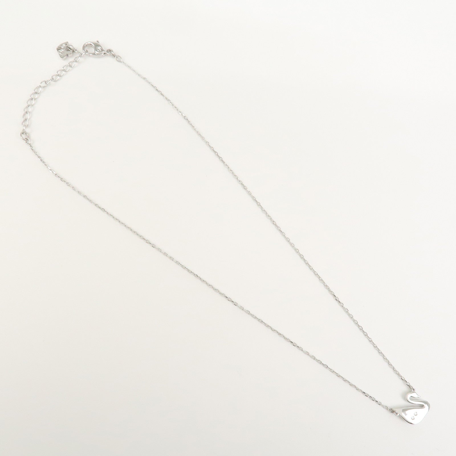 SWAROVSKI Swan Rhine Stone Silver Necklace