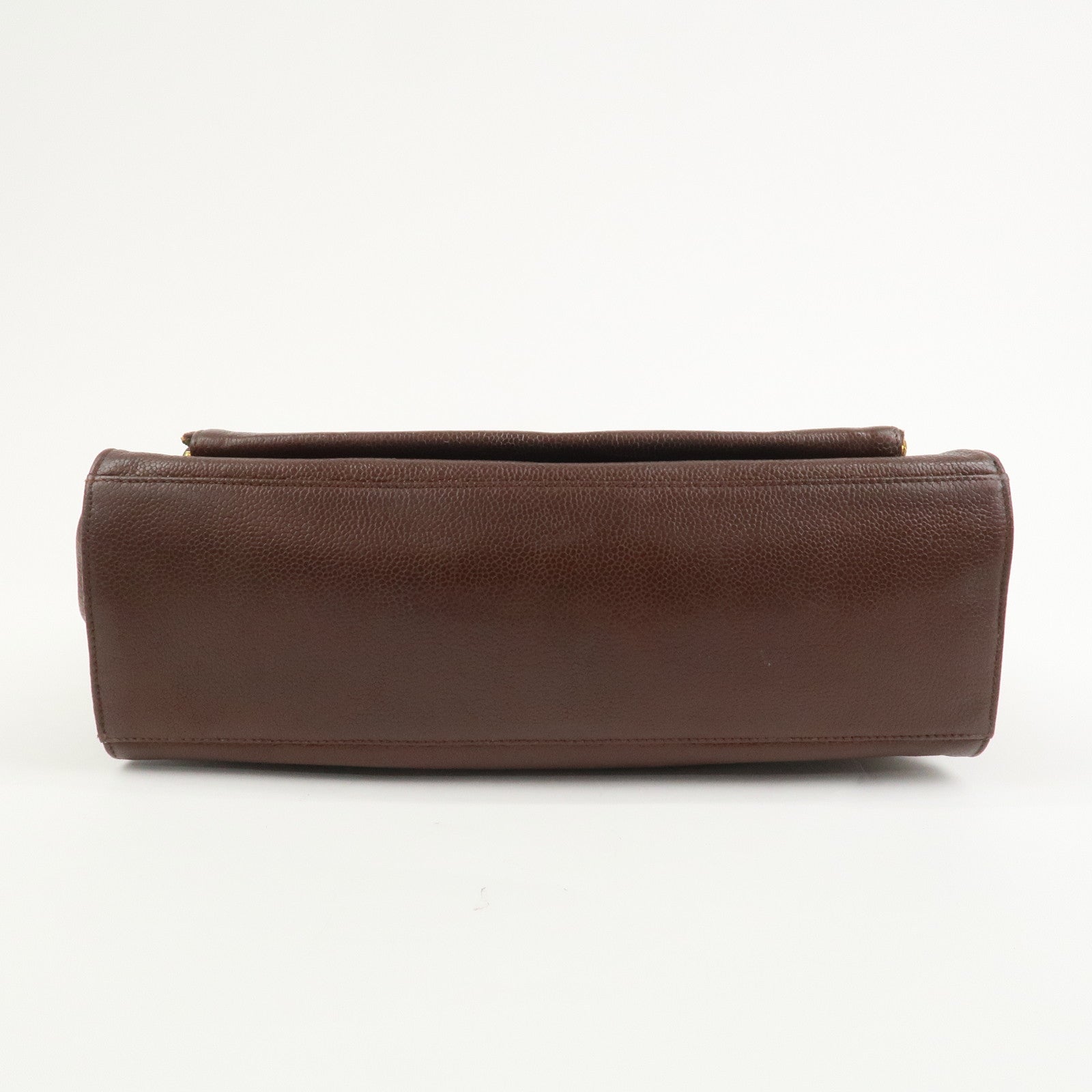 CHANEL COCO Mark Caviarskin Tote Bag Shoulder Bag Brown