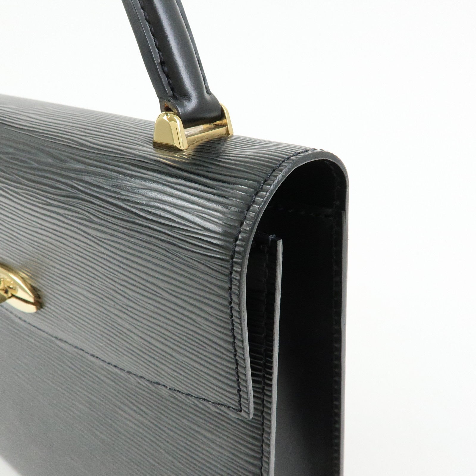 Louis Vuitton Epi Leather Malesherbes Hand Bag Noir Black M52372