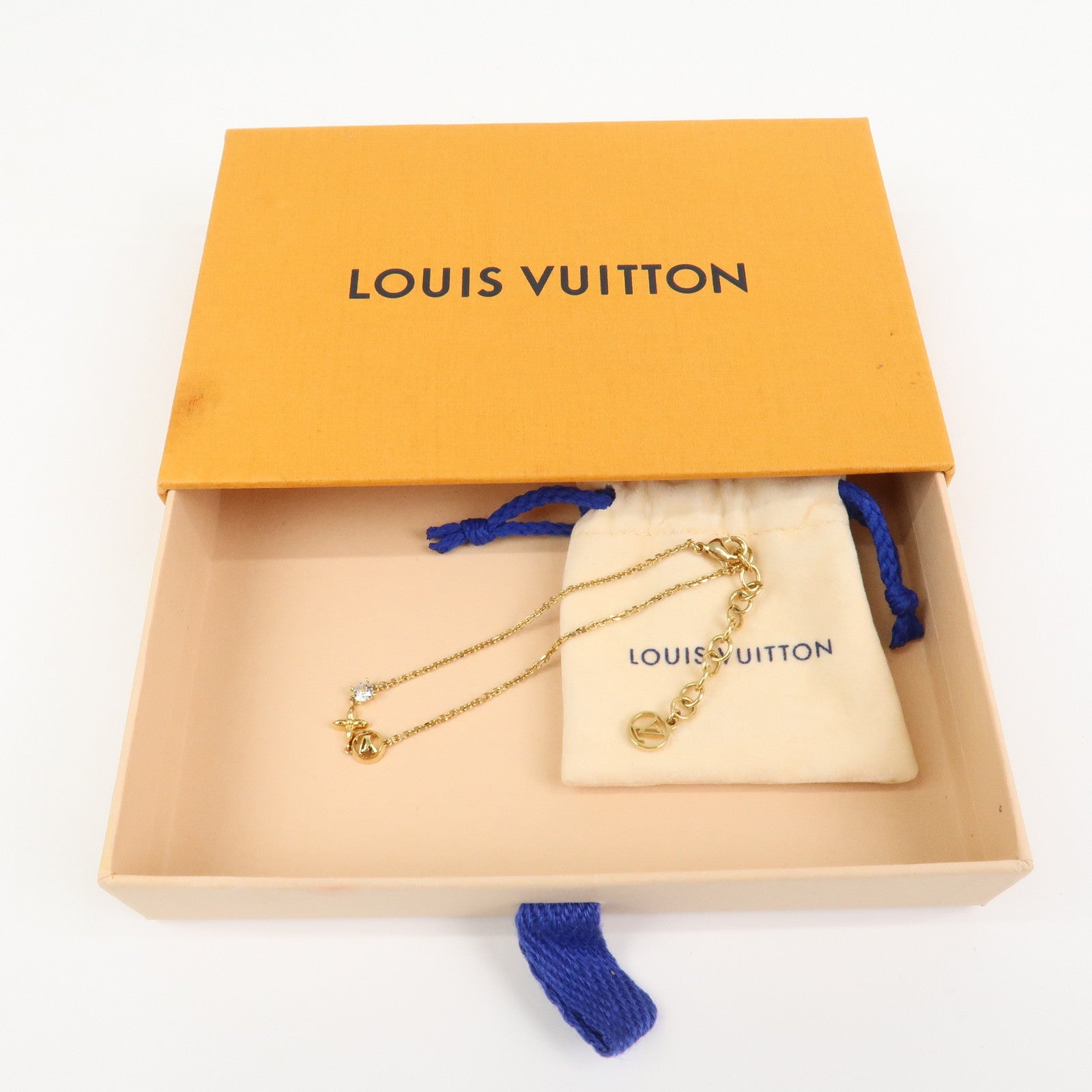 Louis Vuitton Petit Louis Metal Strass Bracelet Gold M00374