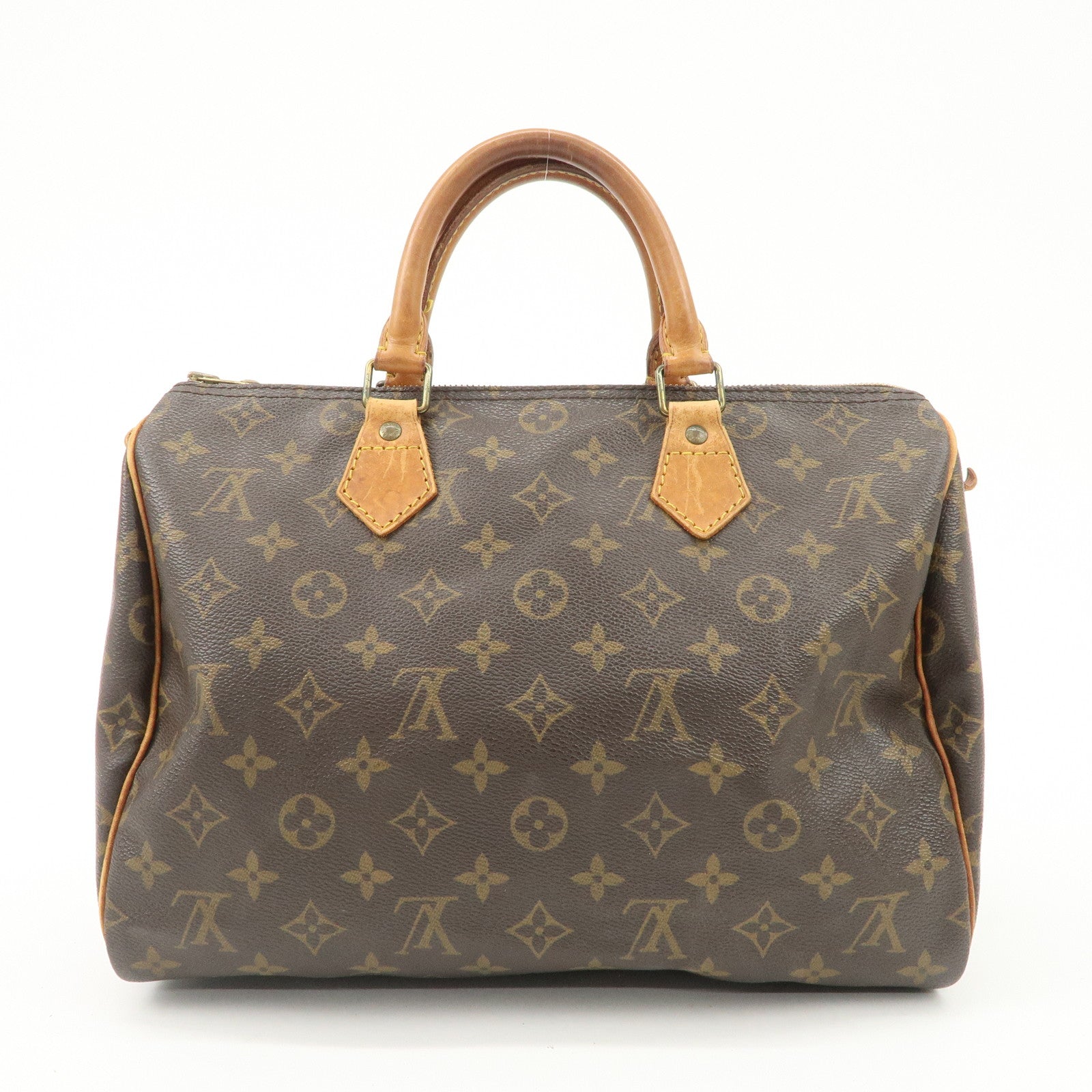 Louis Vuitton Monogram Speedy 30 Hand Bag Boston Bag Brown M41526 Used
