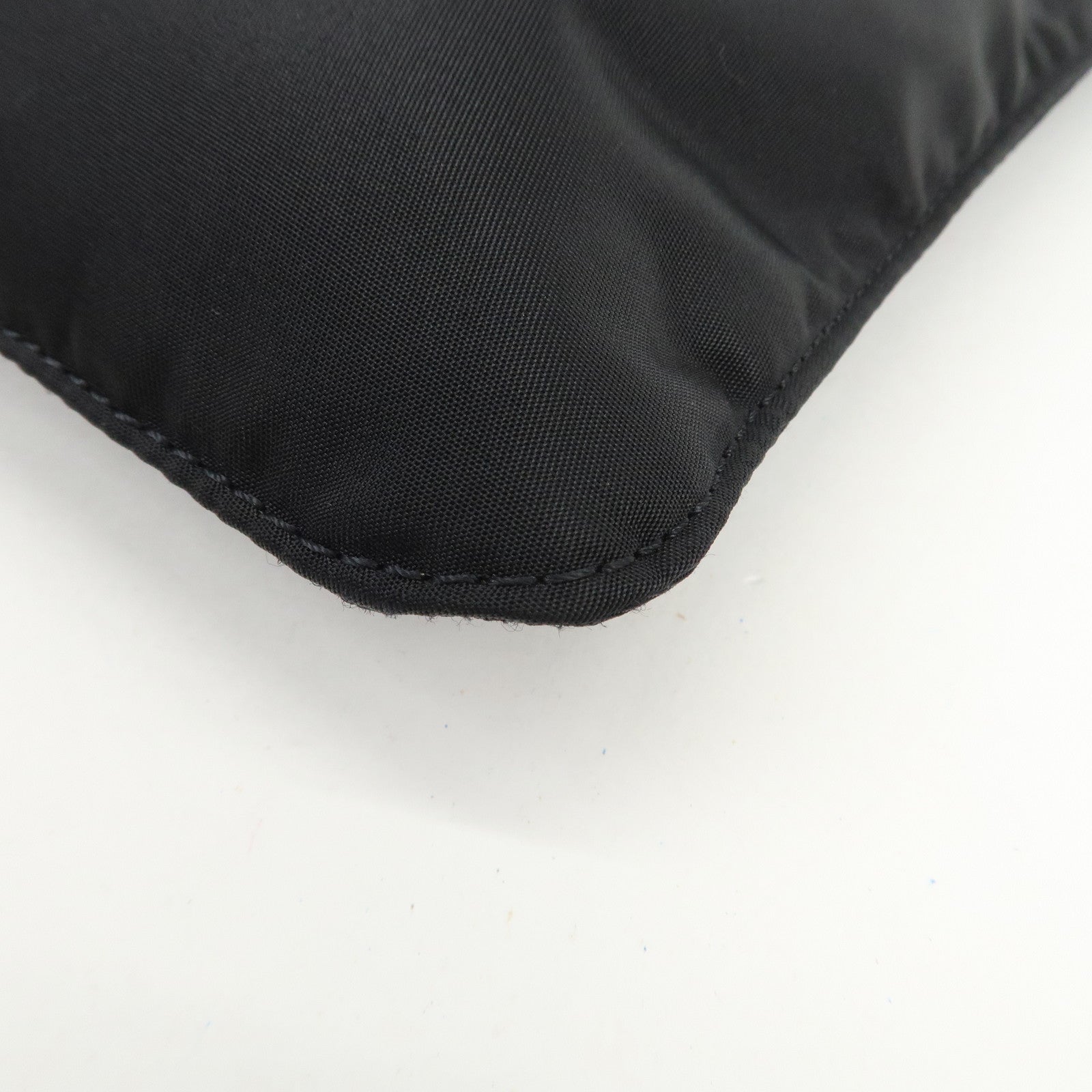 PRADA Triangle Logo Nylon Shoulder Bag Crossbody Bag Black B7372