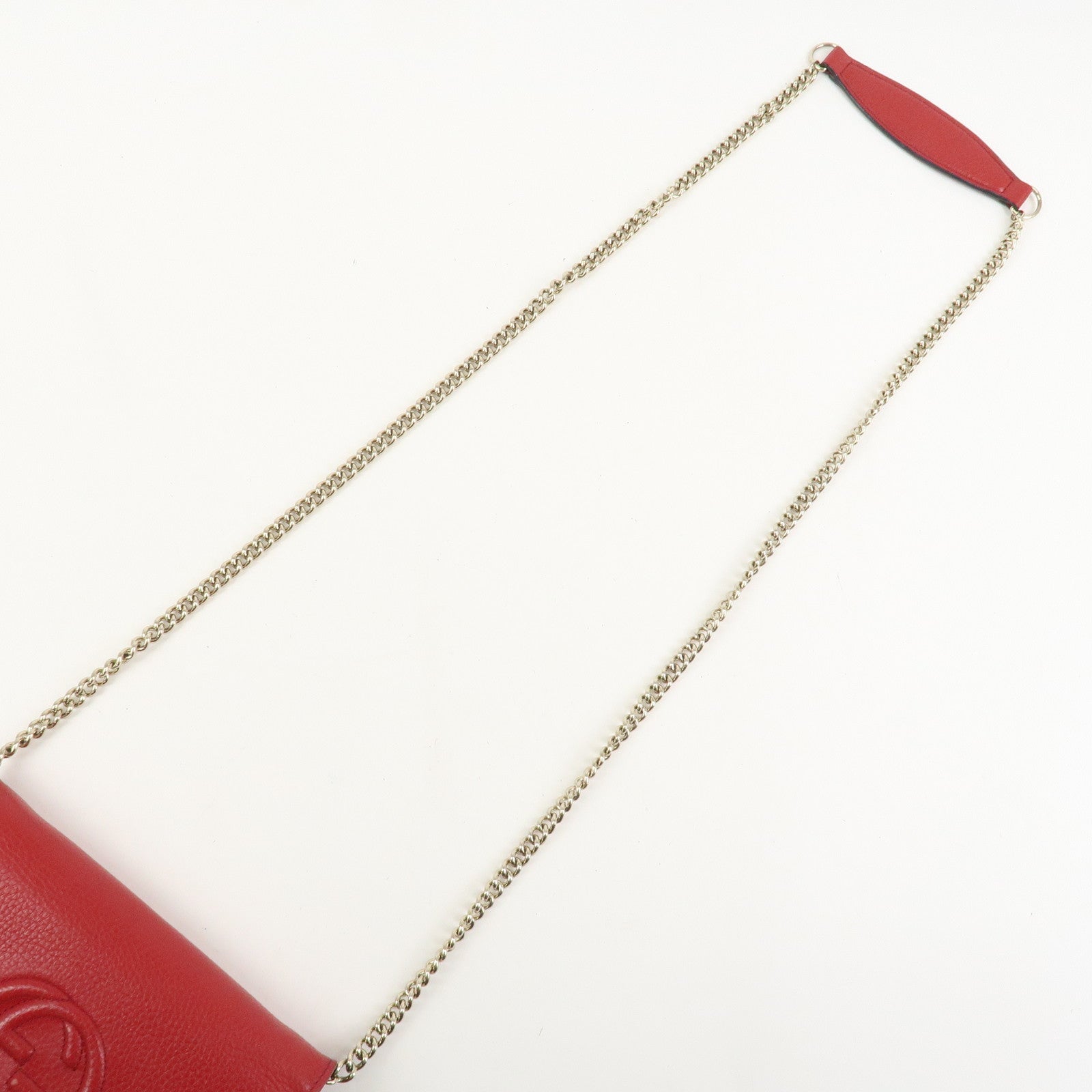 GUCCI SOHO Interlocking G Leather Chain Shoulder Bag Wallet 598211