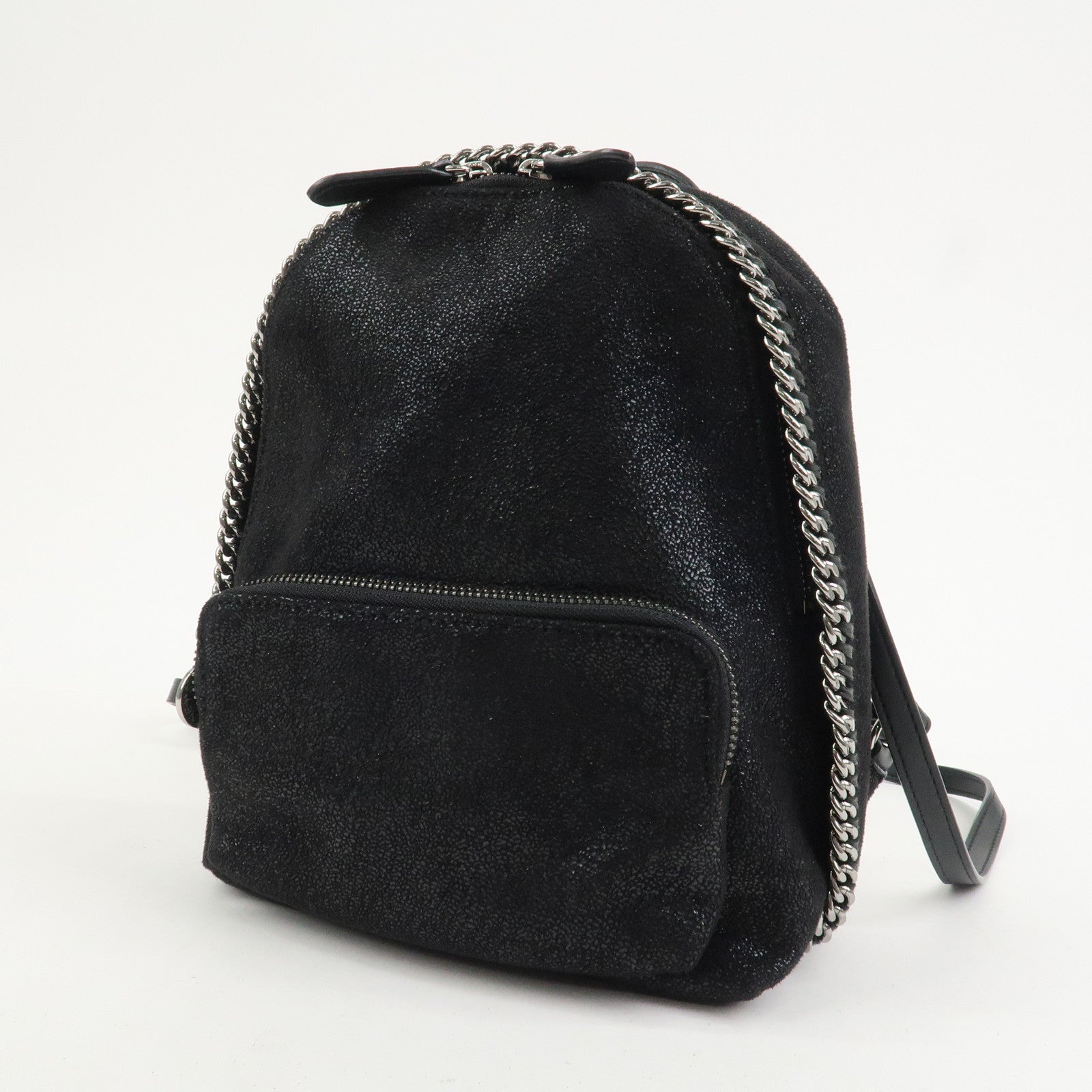 STELLA MCCARTNEY Falabella Polyester Leather Backpack Black