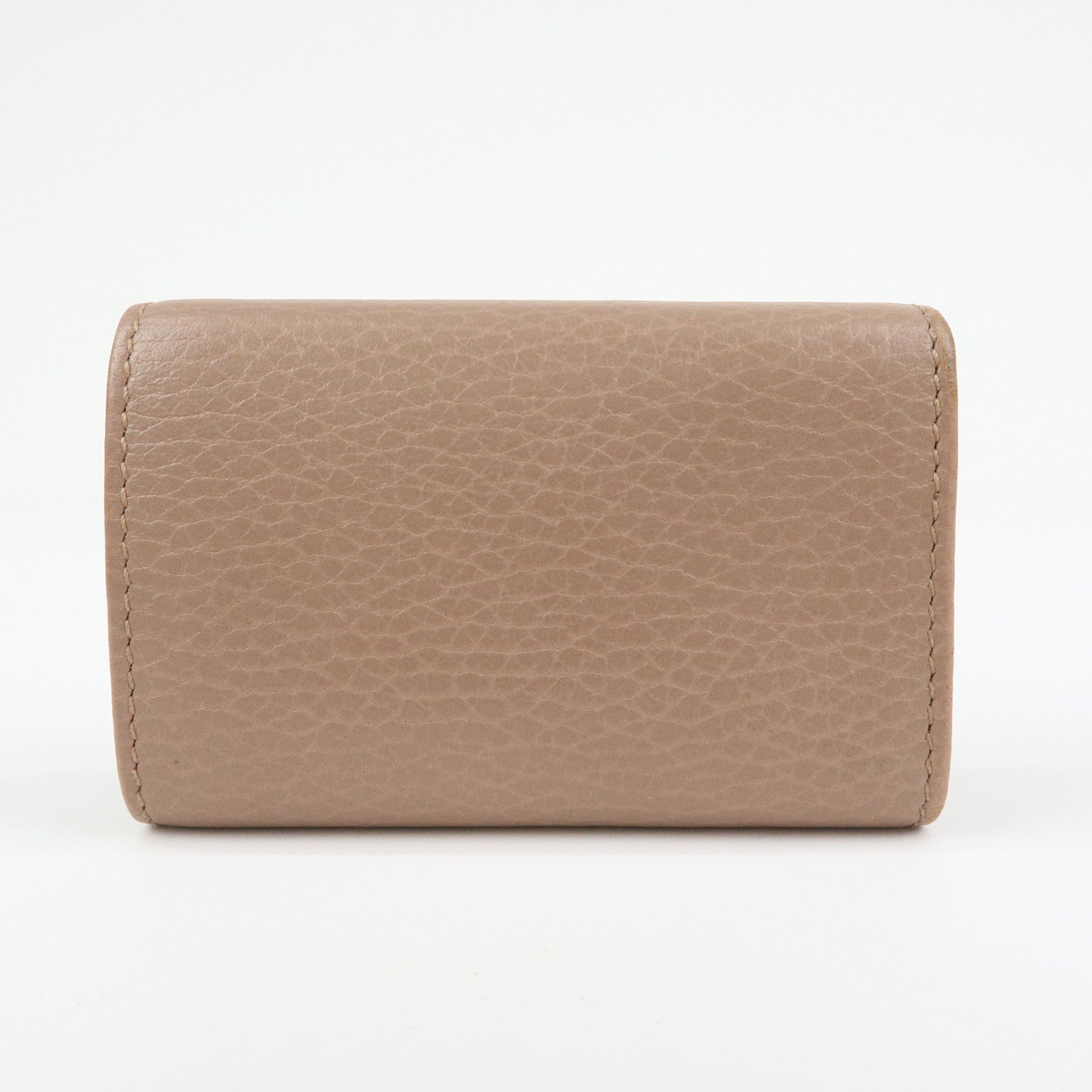 GUCCI GG Marmont Leather 6 Ring Key Case Pink Beige 156118