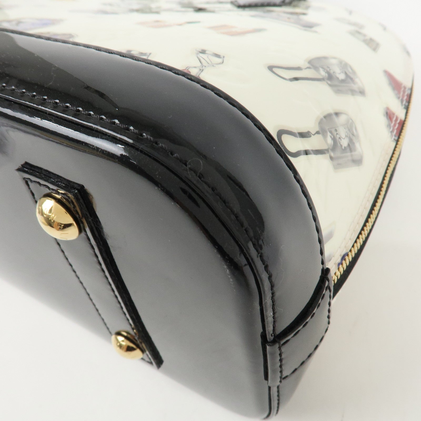 Louis Vuitton Monogram Vernis Sticker Alma PM Hand Bag M50466