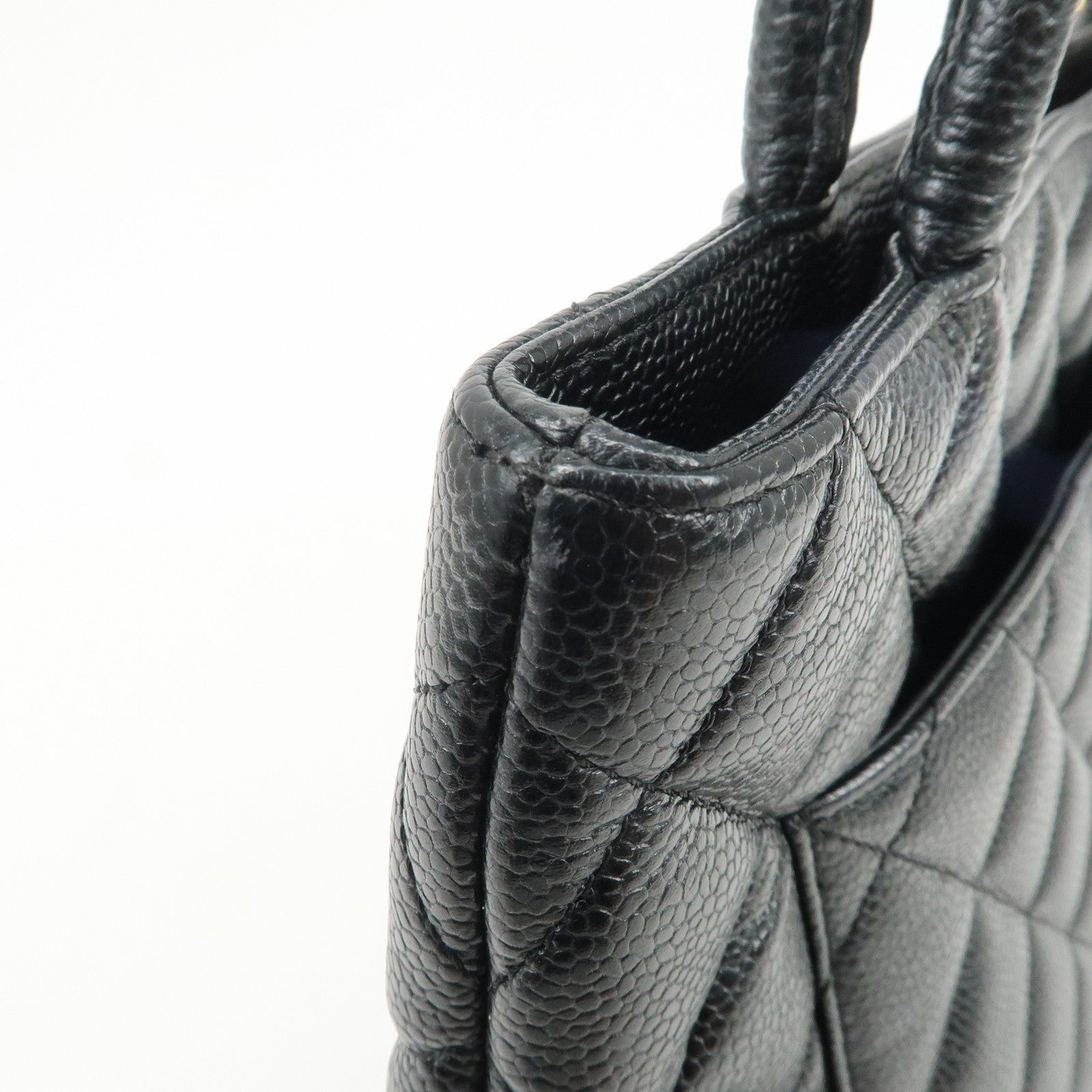 CHANEL Matelasse COCO Mark Medallion Tote Bag Hand Bag Black A01804