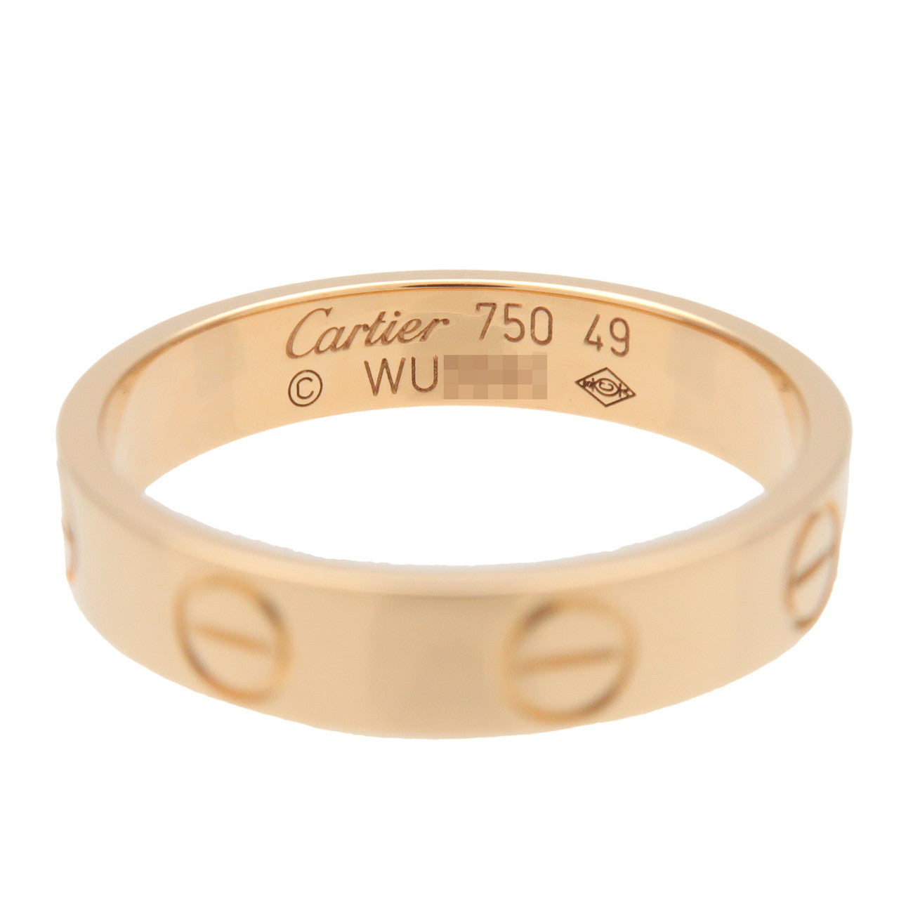 Cartier Mini Love Ring K18 750YG Yellow Gold #49 US5 EU49 HK10.5