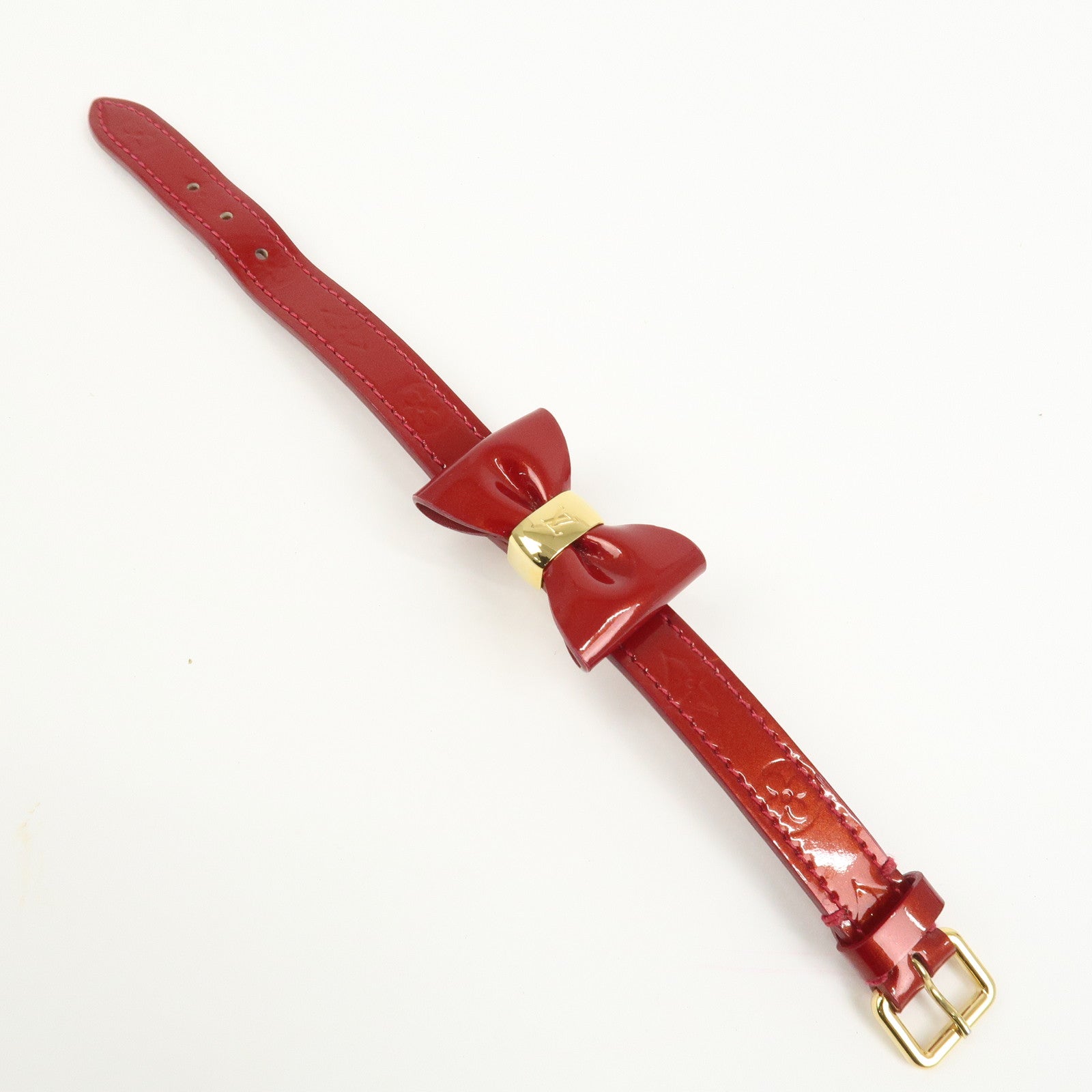 Louis Vuitton Monogram Vernis Bracelet Favorite Red M6618F