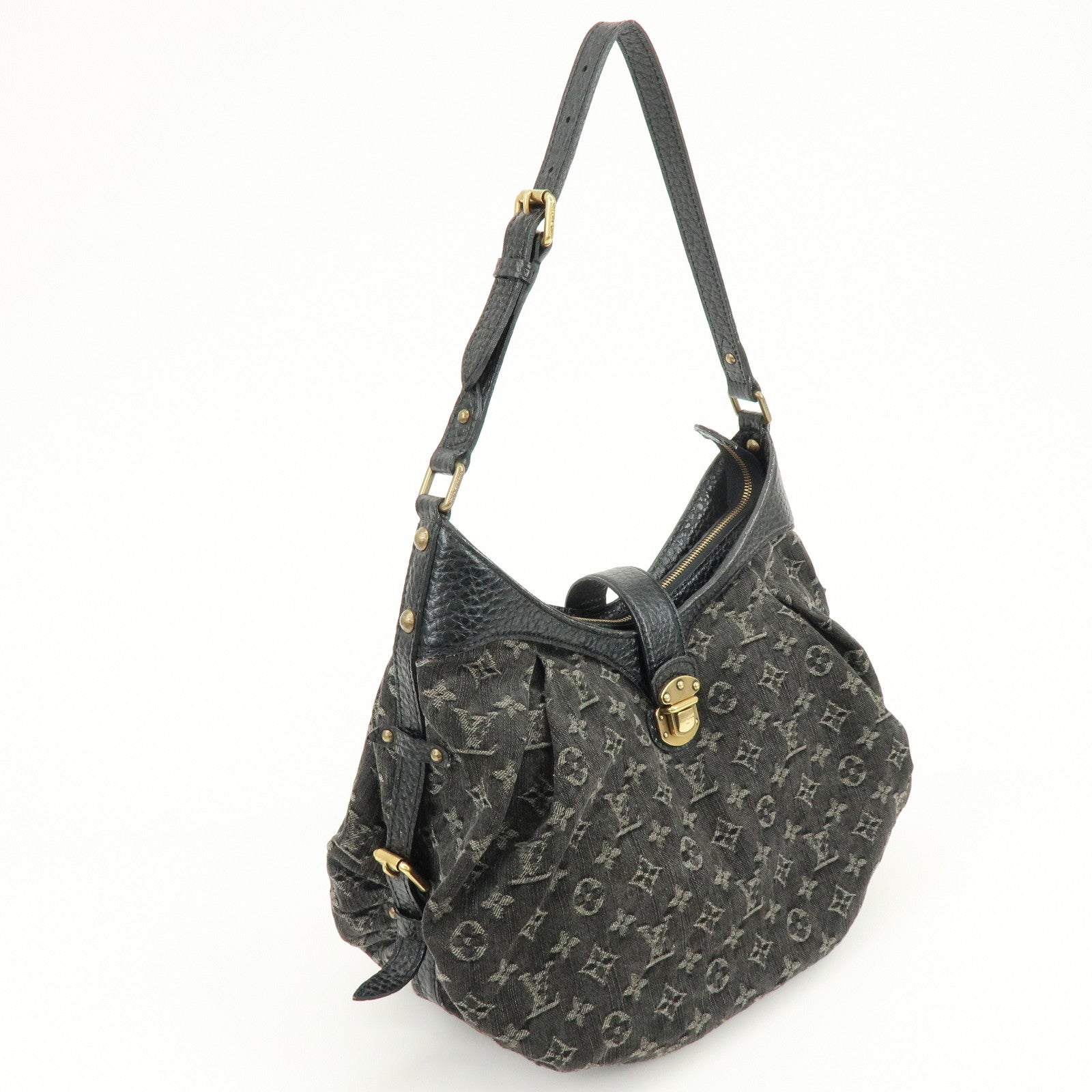 Louis Vuitton Monogram Denim Slightly Shoulder Bag Noir M95835