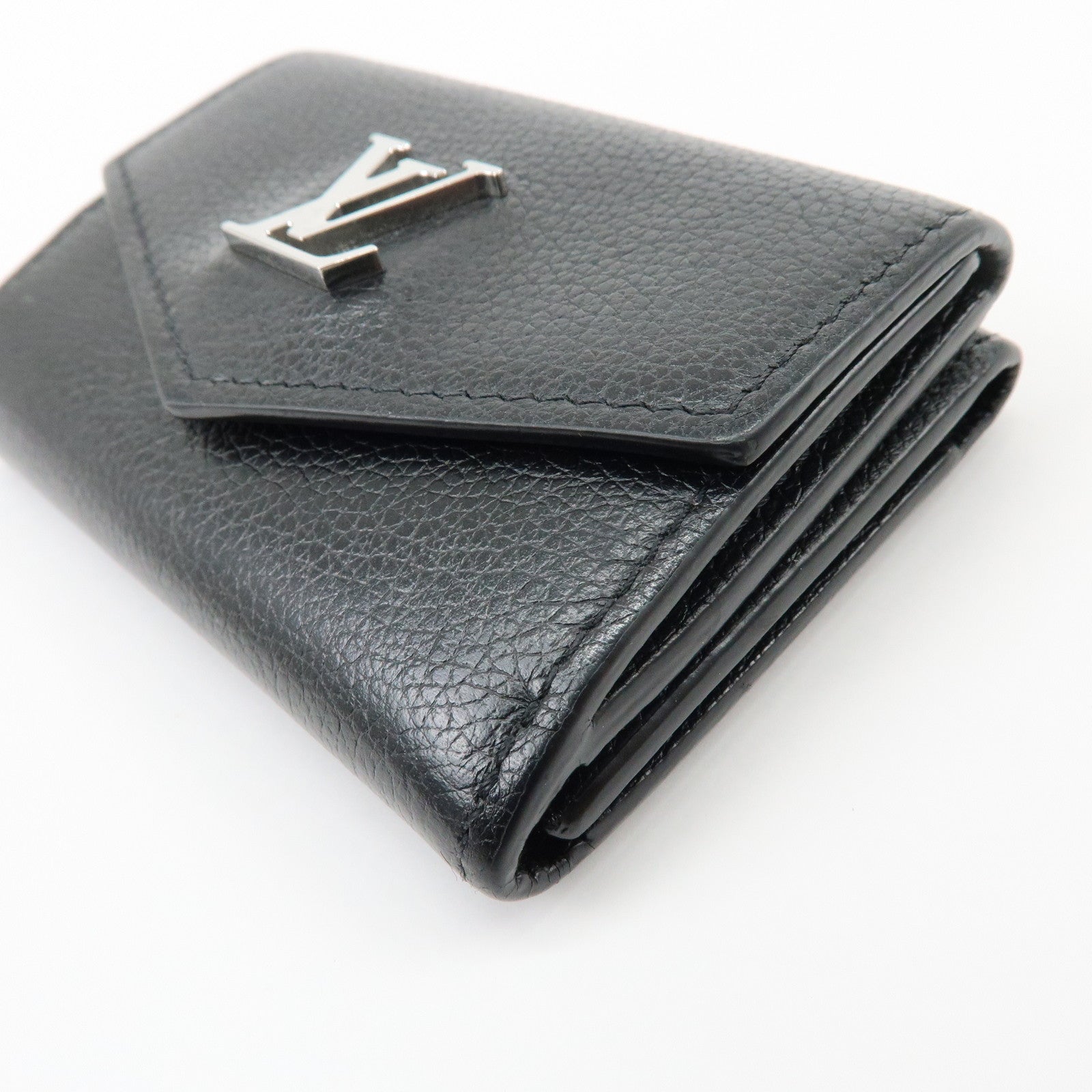 Louis Vuitton Portefeuille Lock Mini Leather Compact Wallet M63921