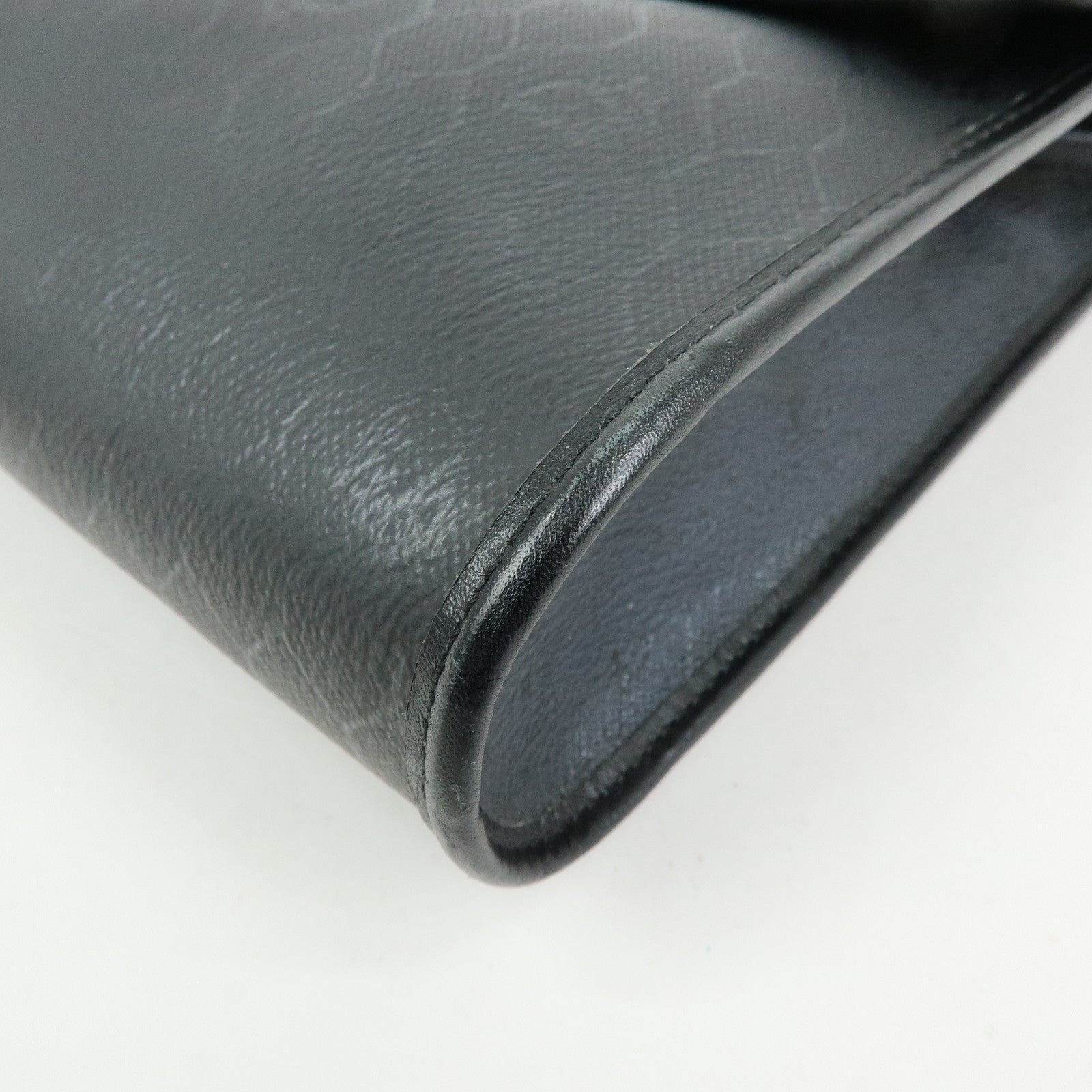 Christian Dior Honeycomb PVC Leather Shoulder Crossbody Bag Black