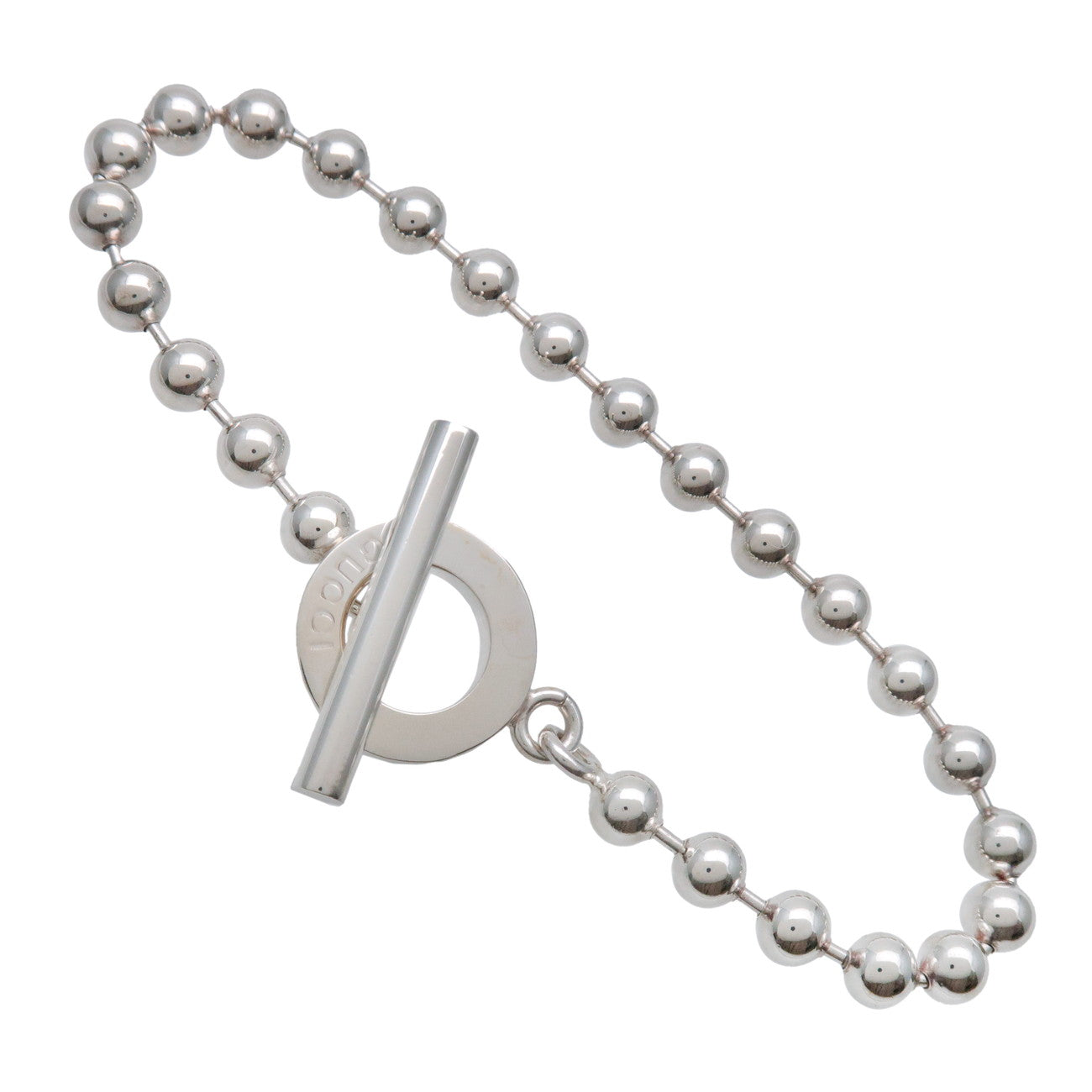 GUCCI Logo 19 Ball Chain Bracelet SV925 Silver 010294