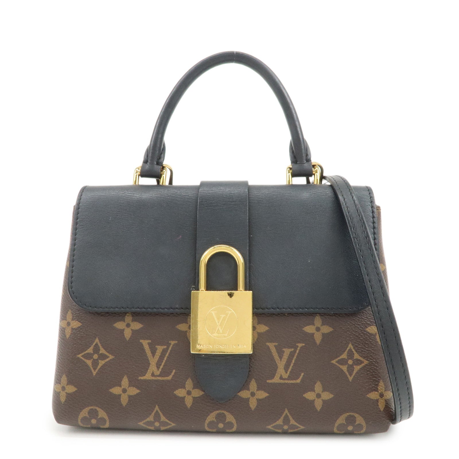 Louis Vuitton Monogram Locky BB 2Way Shoulder Bag Brown Noir M44141
