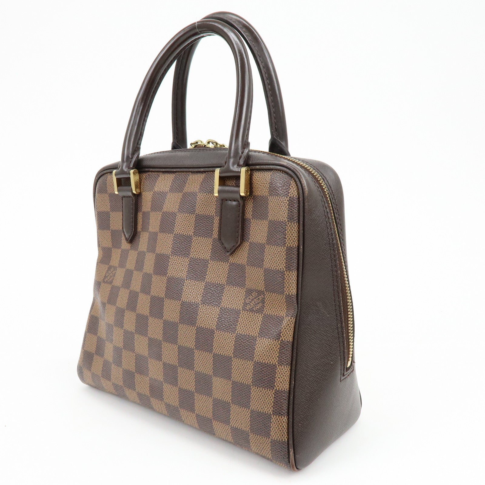 Louis Vuitton Damier Ebene Canvas Leather Brera Hand Bag N51150