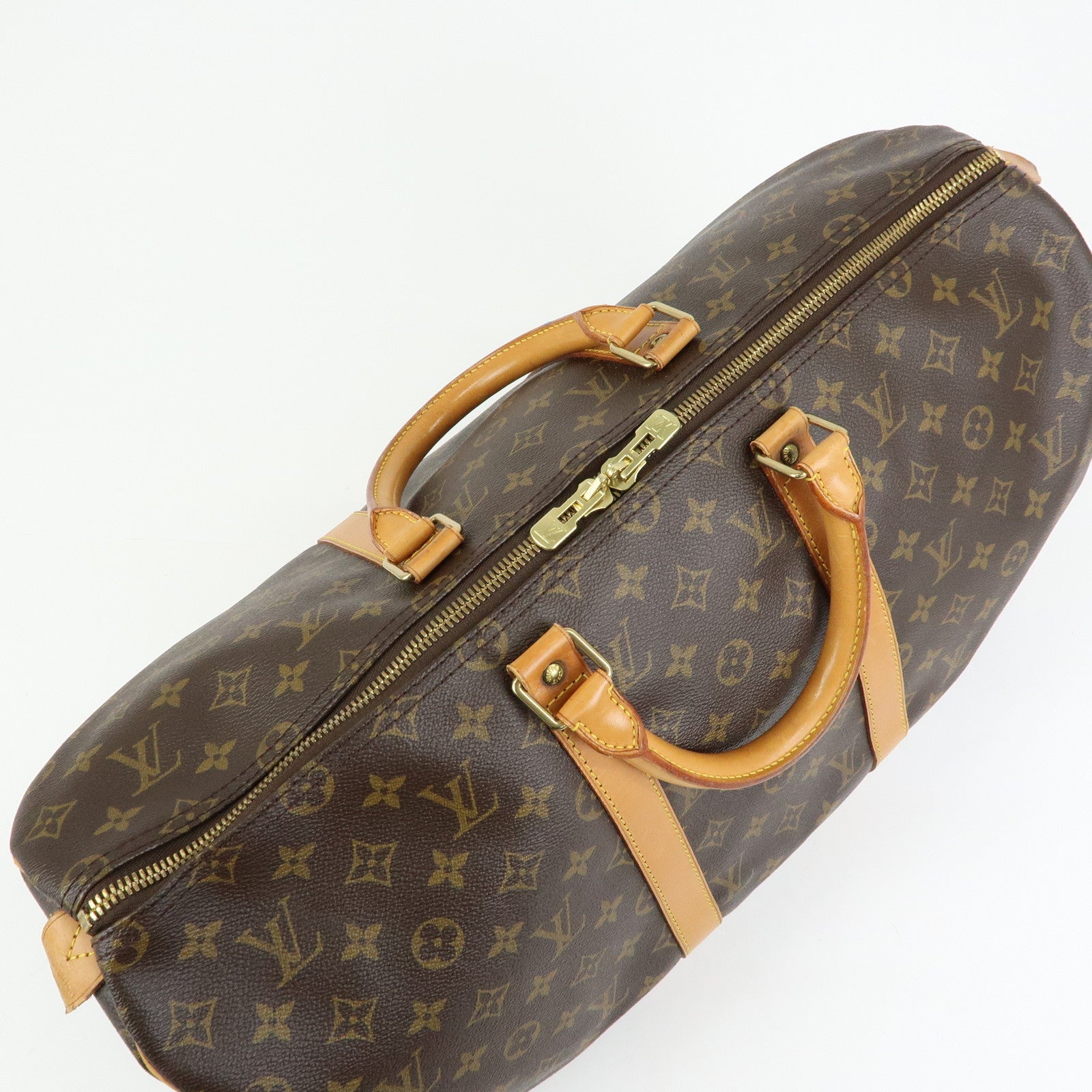 Louis Vuitton Monogram Keep All 50 Boston Bag Brown M41426