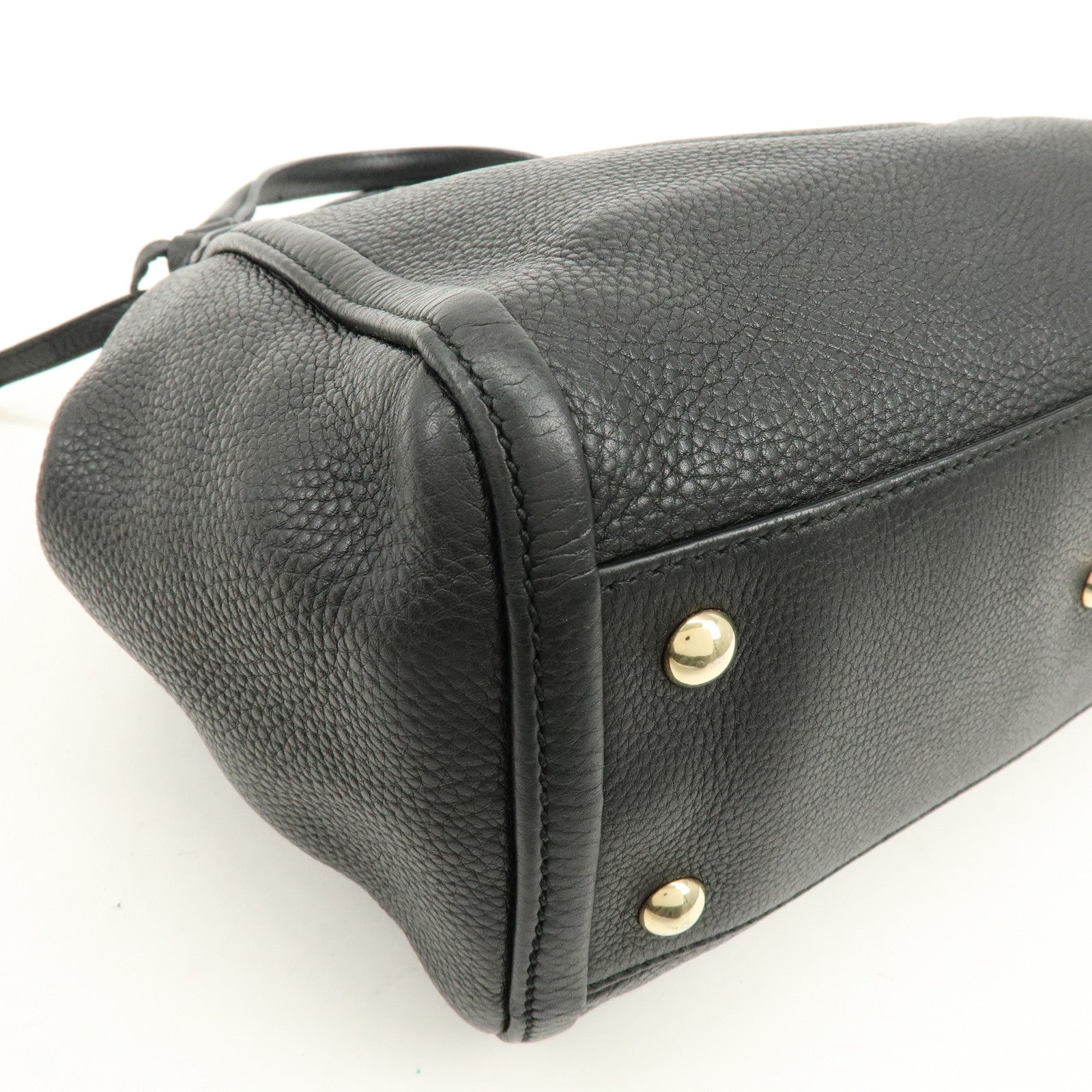 GUCCI SOHO Interlocking G 2Way Bag Hand Bag Black 336751