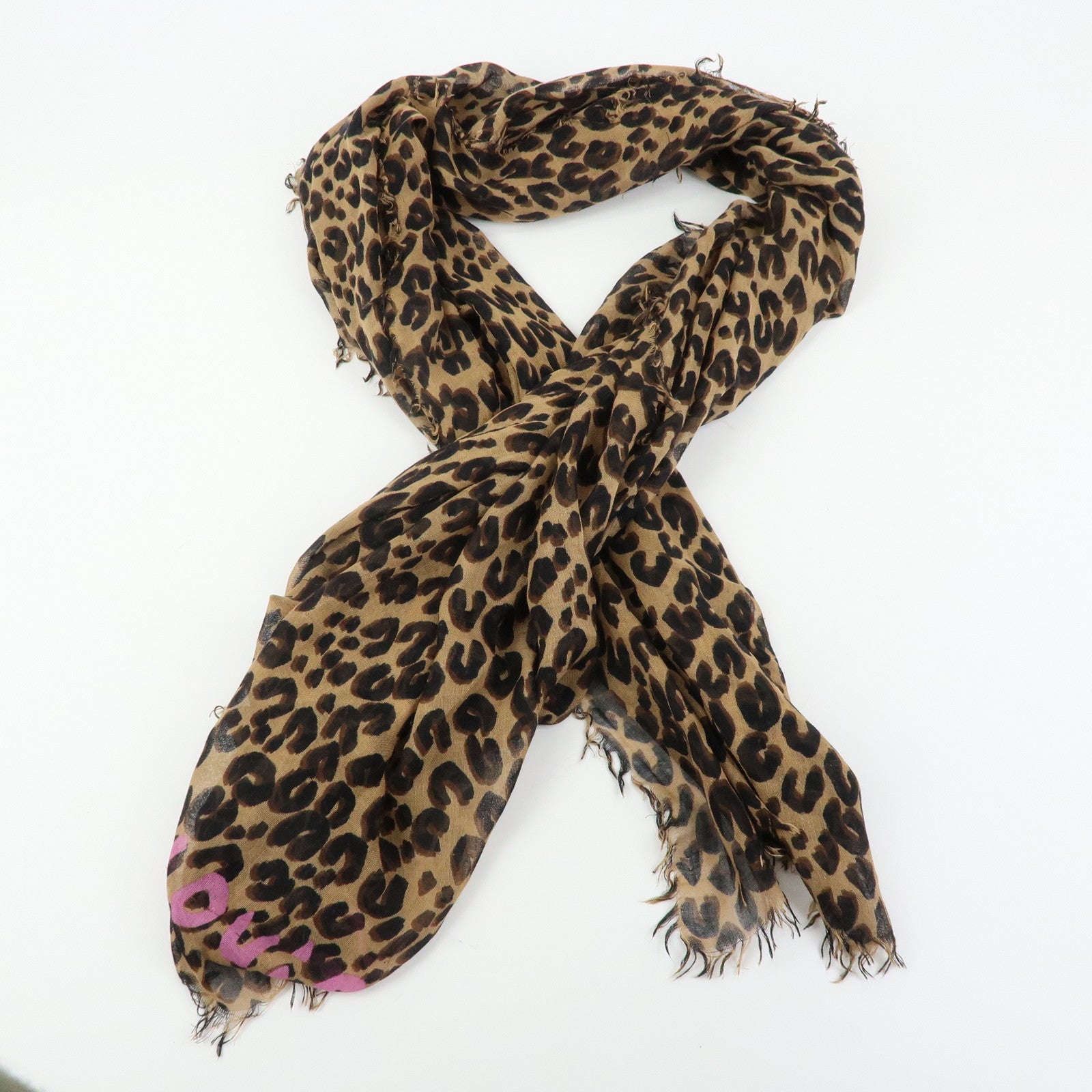 Louis Vuitton Etole Cashmere Silk Scarf Leopard Brown M72215