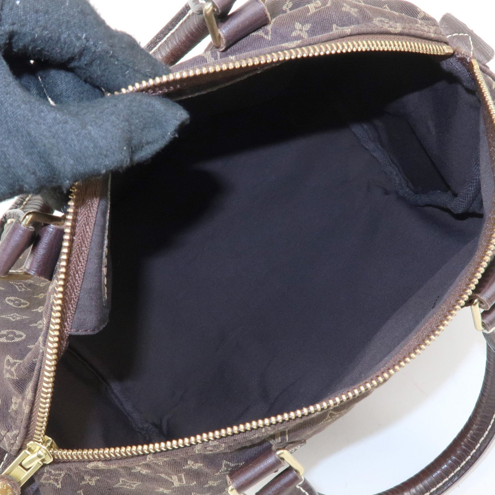 Louis Vuitton Monogram Mini Lin Speedy 30 Boston Bag Ebene M95224 Used