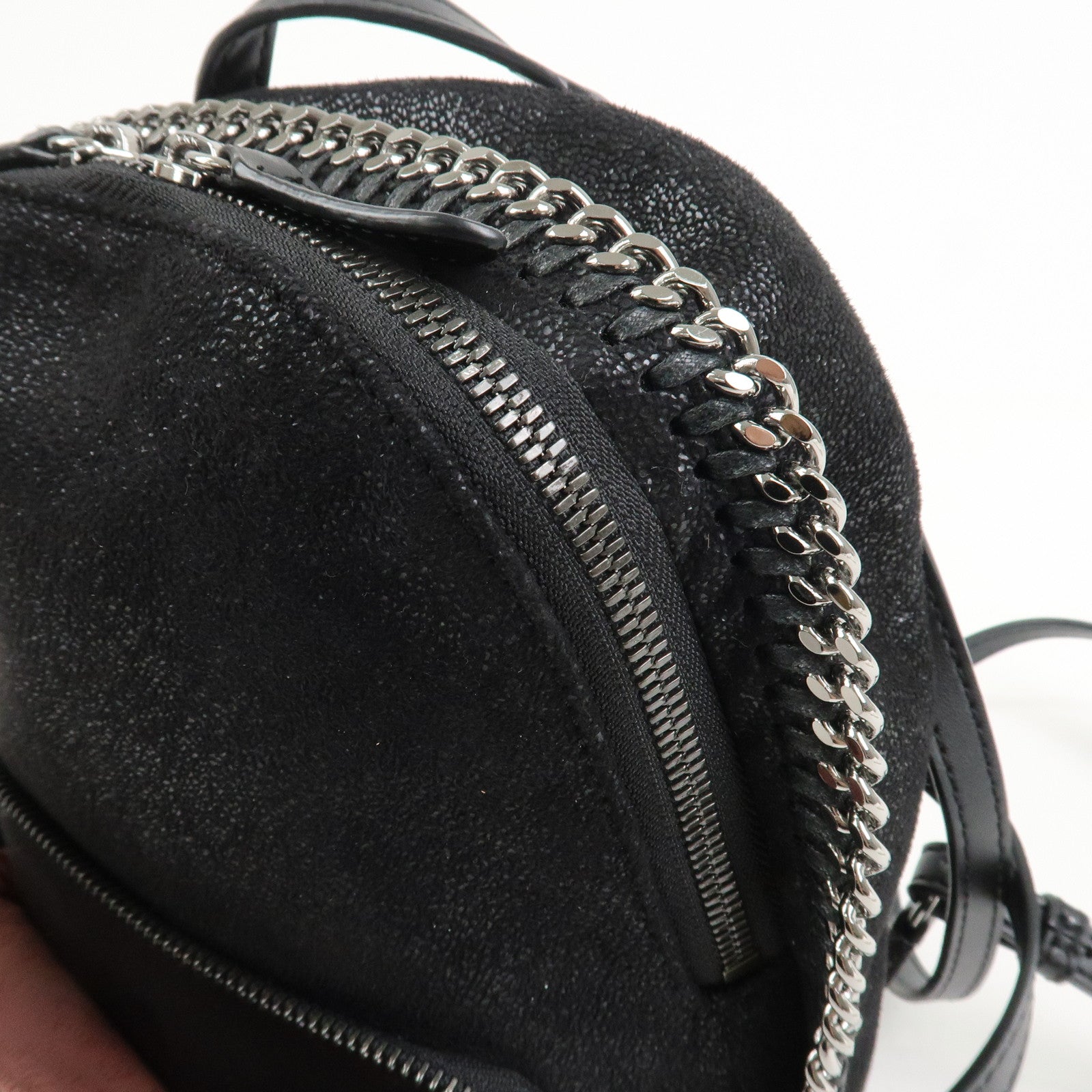 STELLA MCCARTNEY Falabella Polyester Leather Backpack Black