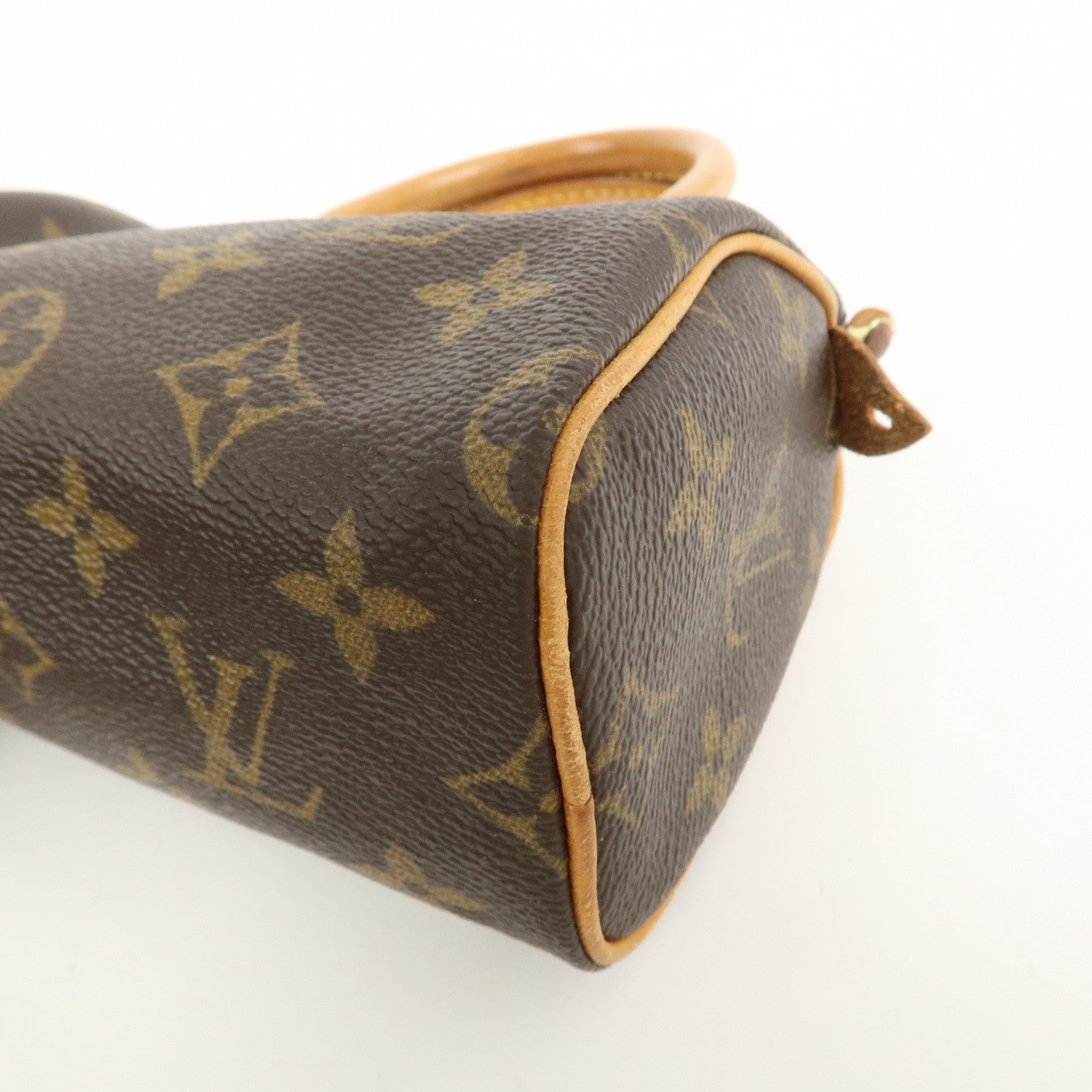 Louis Vuitton Monogram Mini Speedy Hand Bag Boston Bag Brown M41534