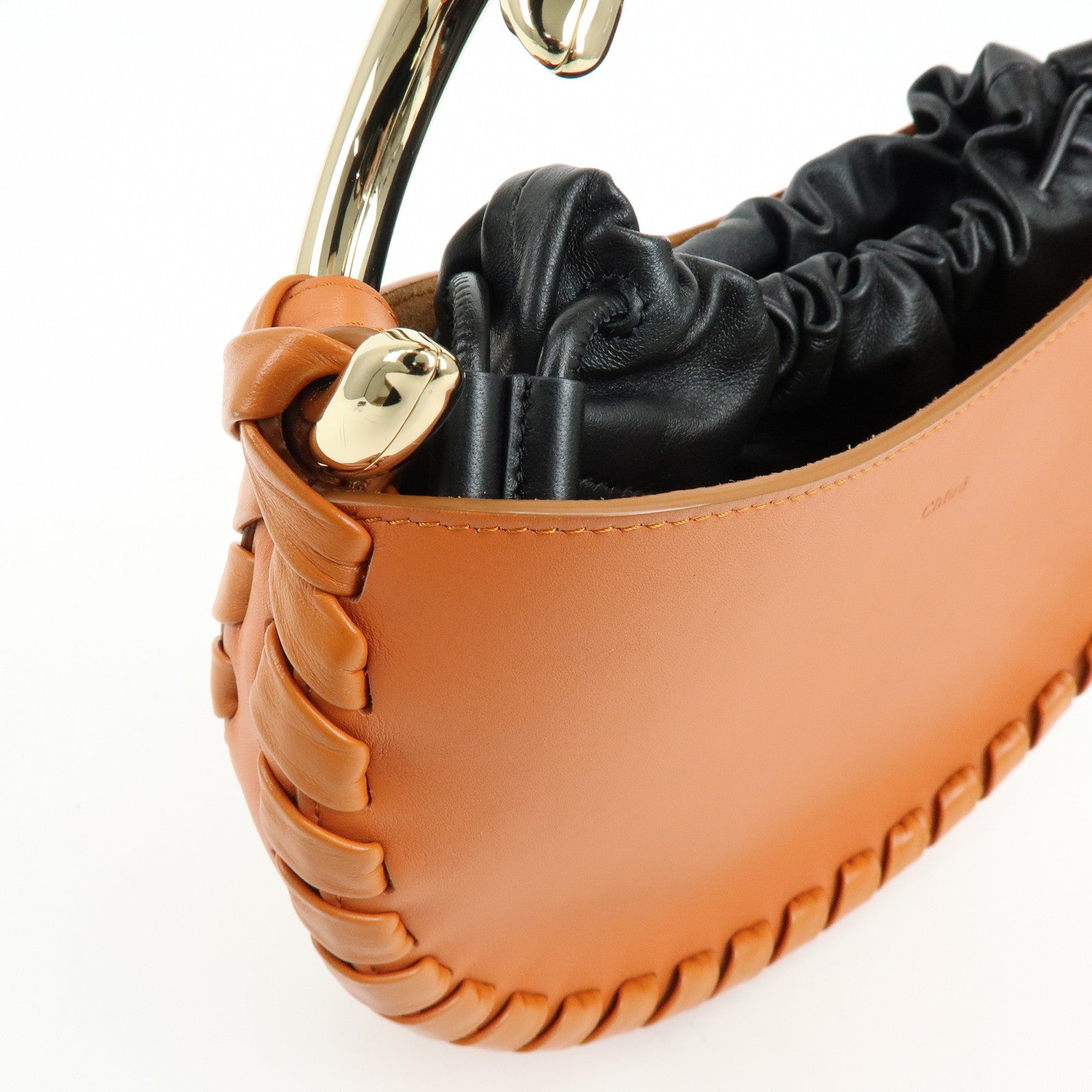 Chloe Mate Leather Shoulder Bag Crossbody Bag Orange