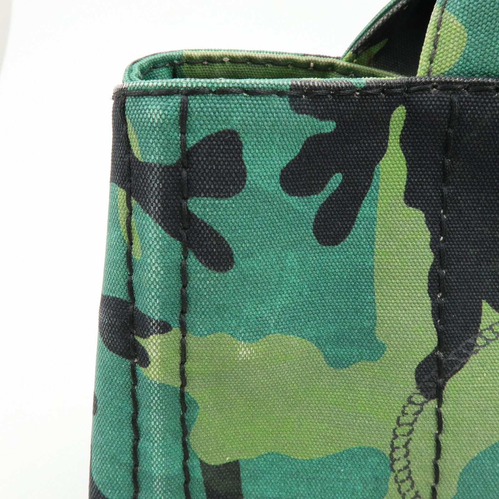 PRADA Canapa Triangle Logo Canvas 2Way Hand Bag Shoulder Bag B2642B