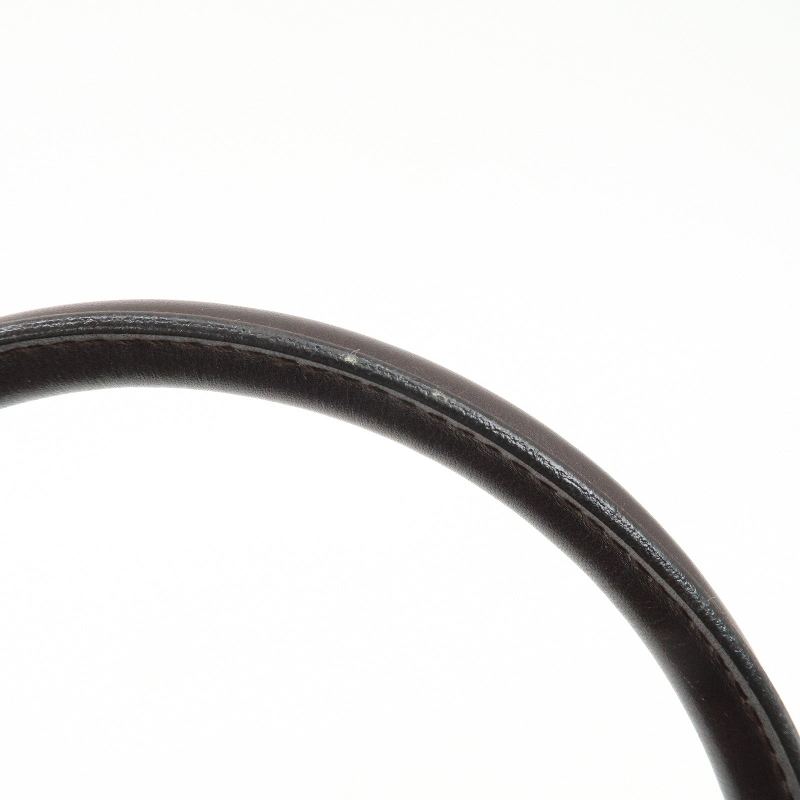 Ferragamo Gancini Leather Canvas Shoulder Bag Hand Bag Beige Brown