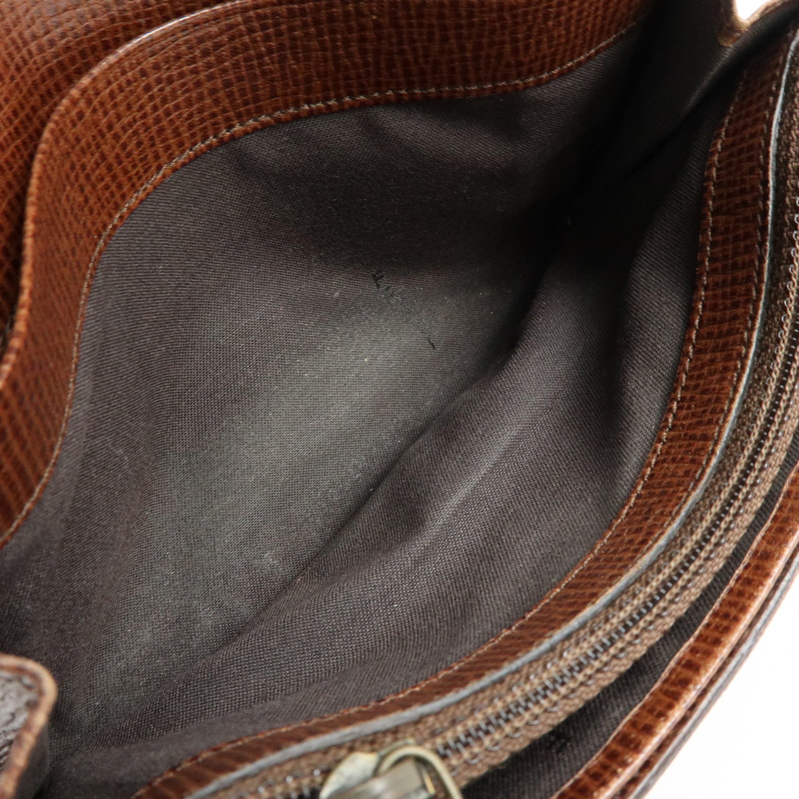 FENDI Zucca Leather Bi-fold Long Wallet Brown Black 8M0000