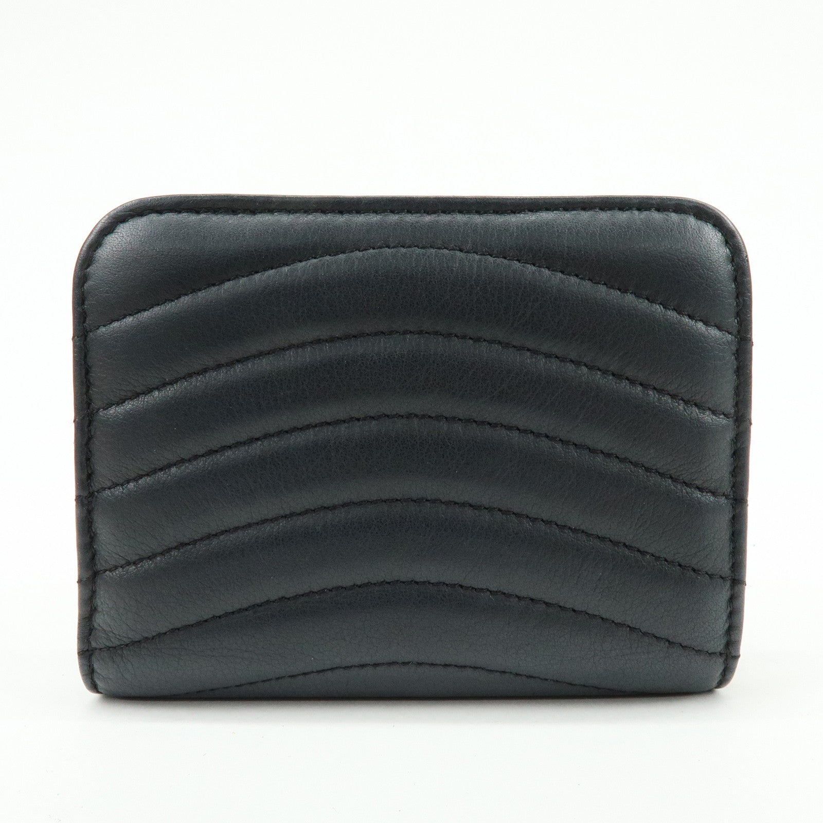 Louis Vuitton New Wave Leather Zippy Compact Wallet Noir M63789
