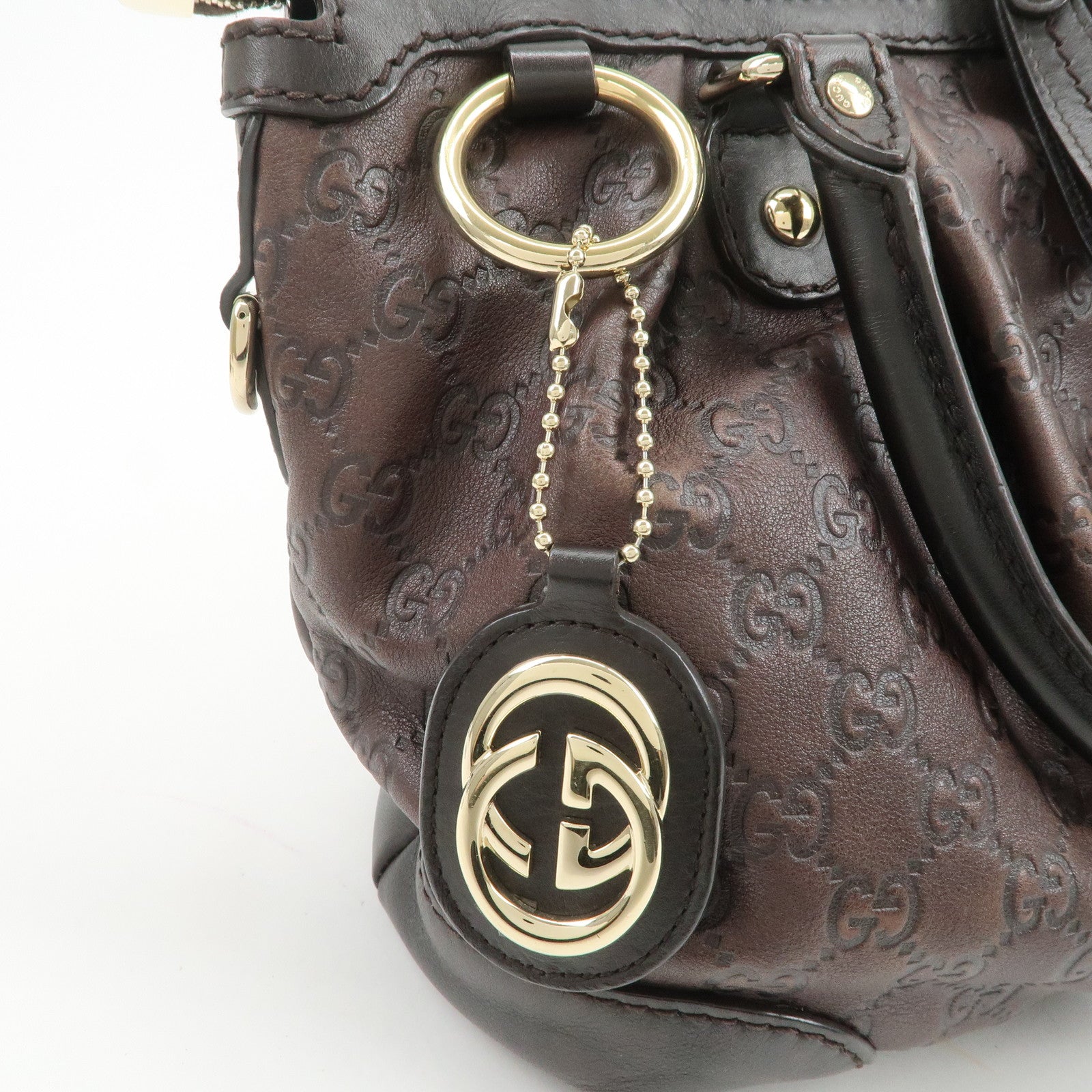 GUCCI Sukey Interlocking G Guccissima 2Way Shoulder Hand Bag 247902