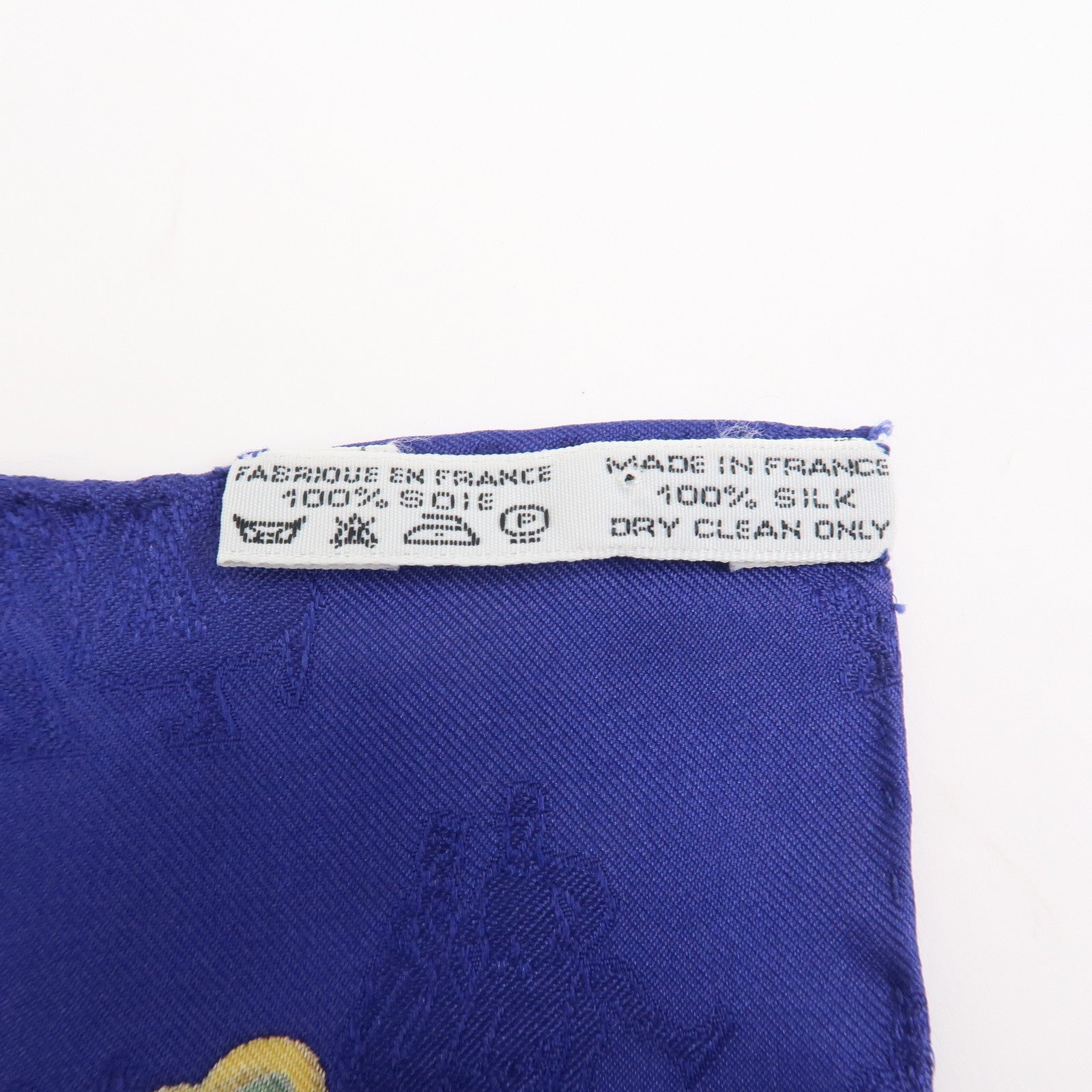 HERMES Carre 90 Silk 100% Scarf Joies d’Hiver Blue White Gold