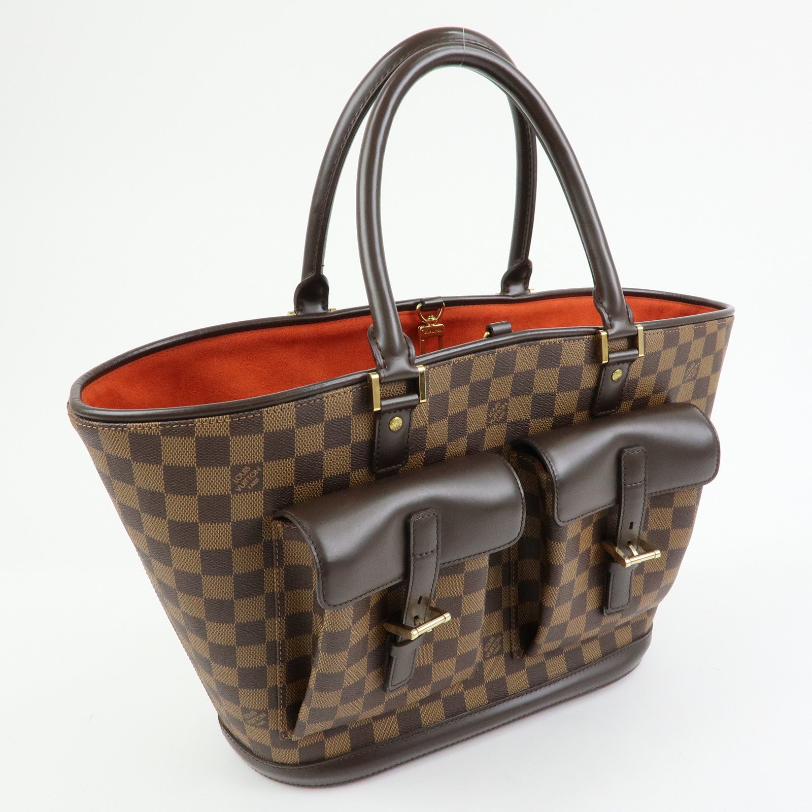 Louis Vuitton Damier Canvas Leather Manosque GM Hand Bag N51120