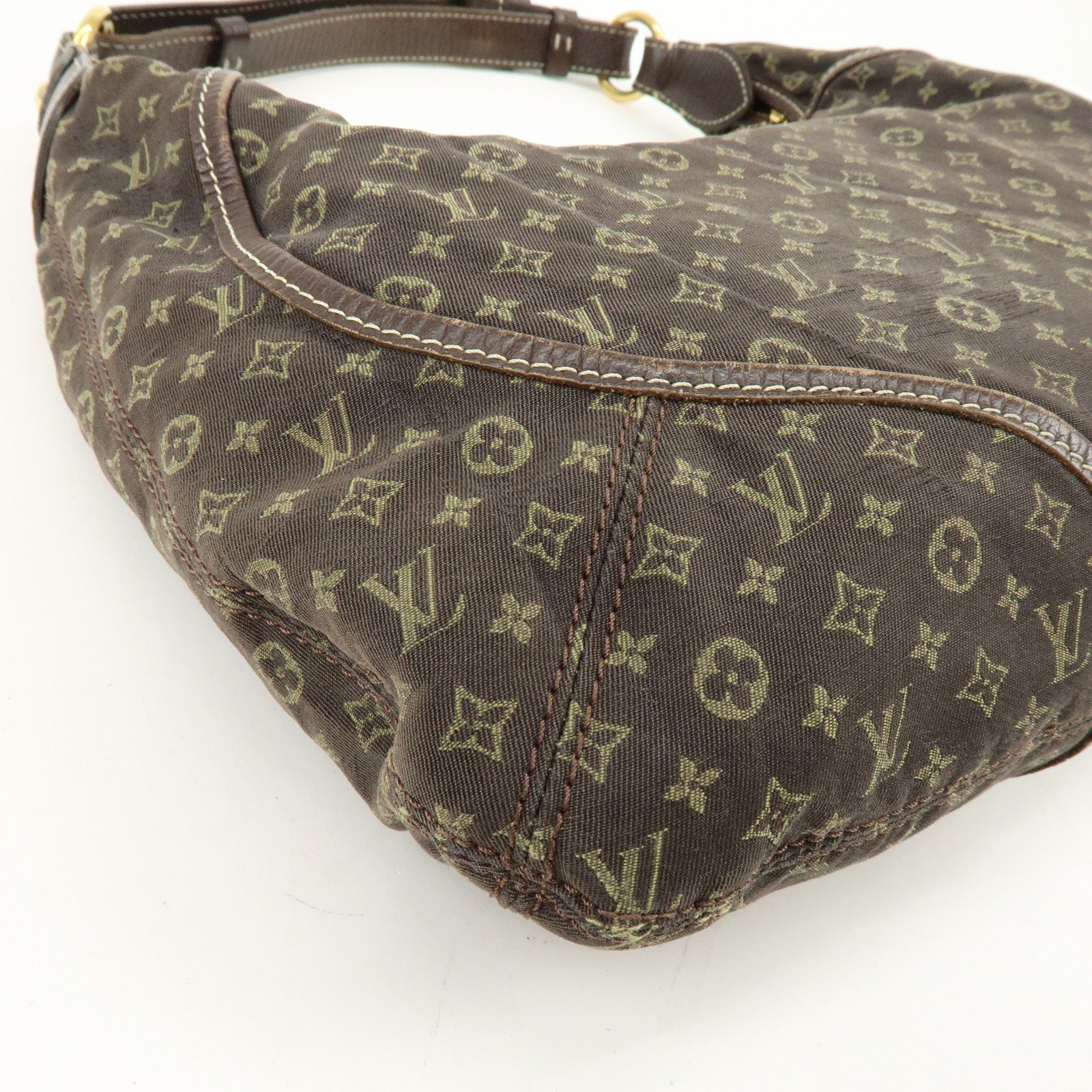 Louis Vuitton Monogram Mini Lin Manon MM Shoulder Bag Ebene M95619
