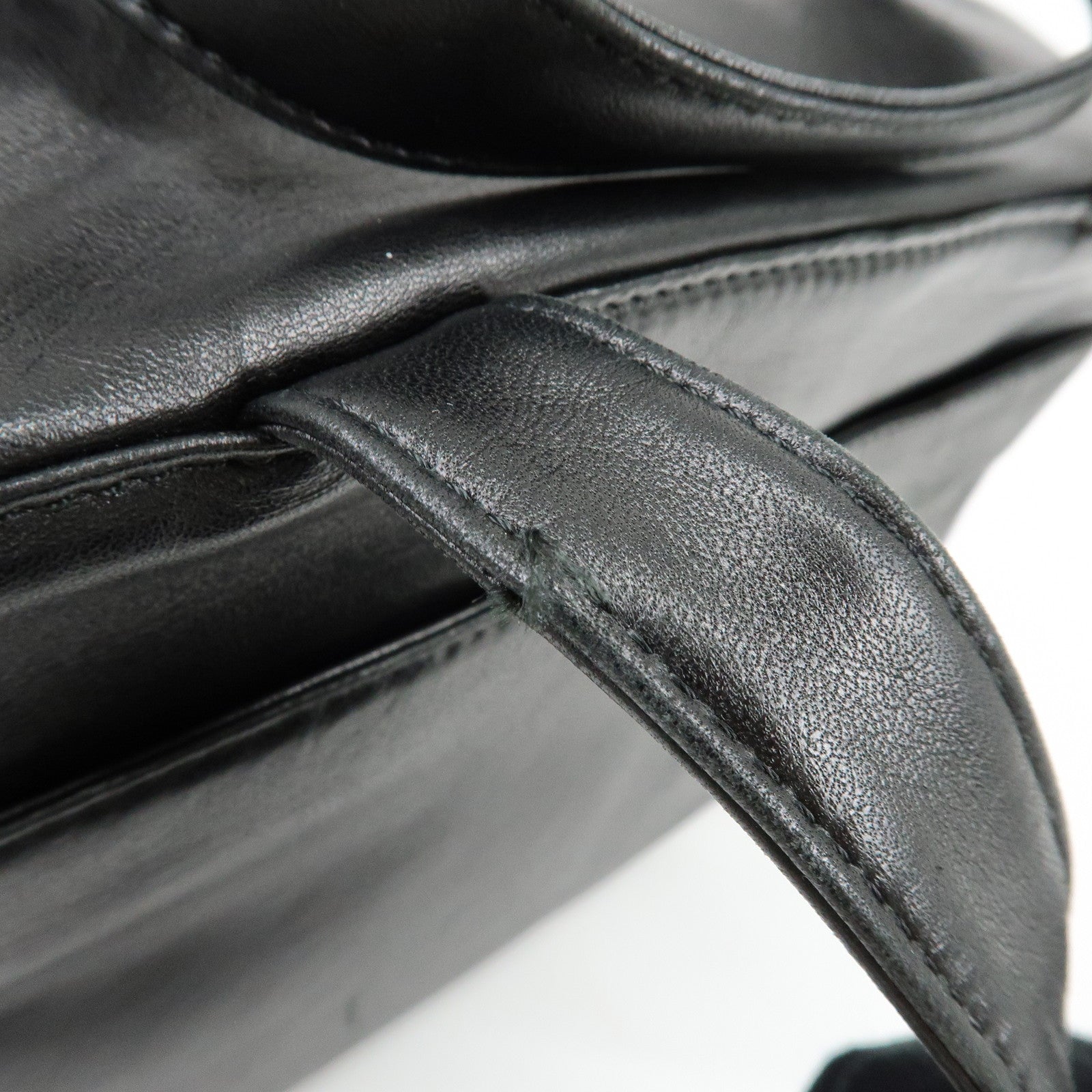 LOEWE Anagram Nappa Leather Hand Bag Tote Bag Black