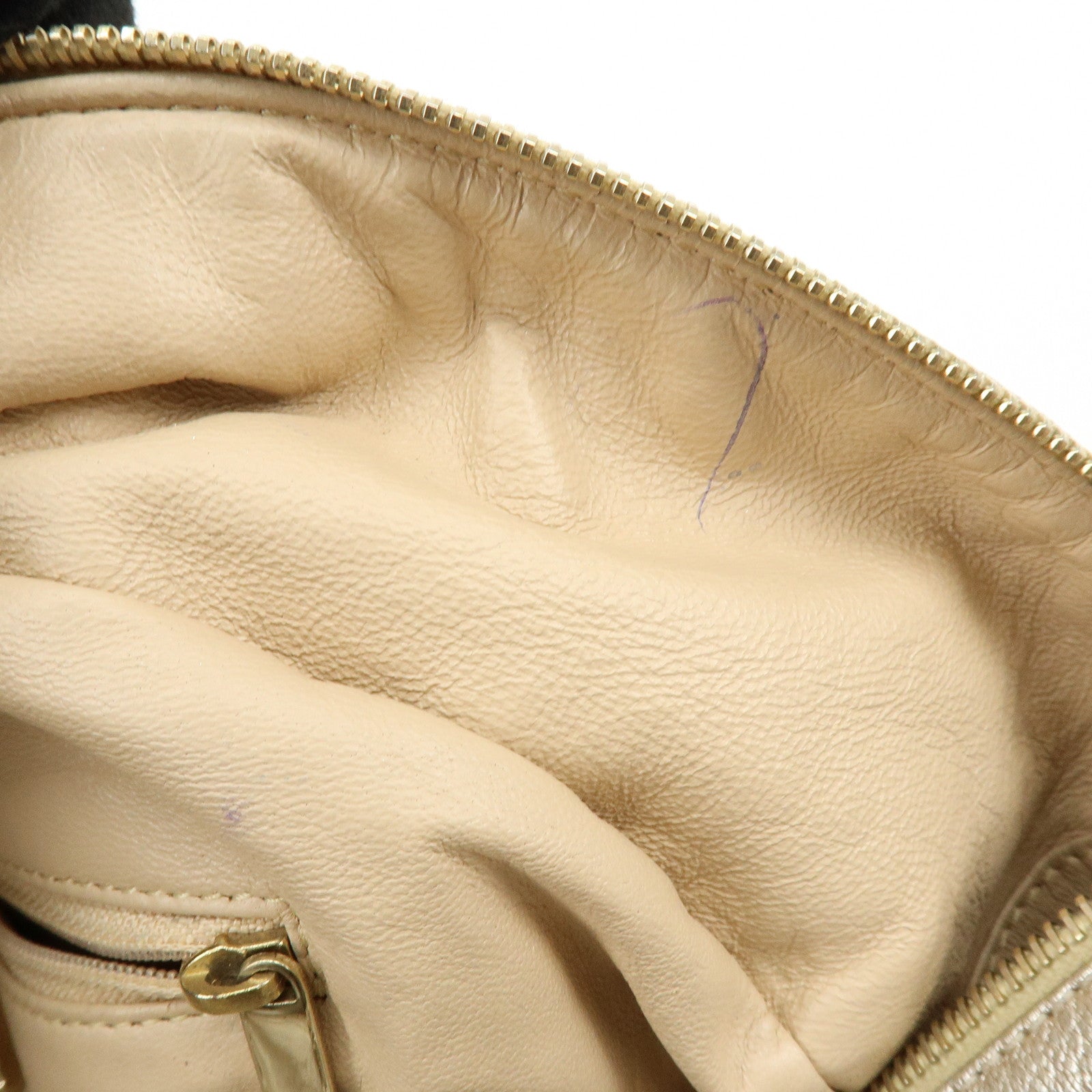 CHANEL COCO Mark Calfskin Boston Bag Shoulder Bag Silver