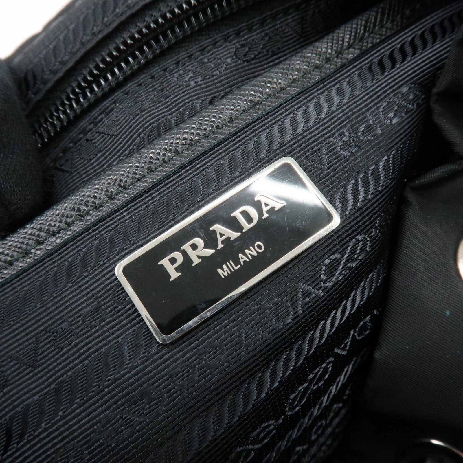 PRADA Triangle Logo Nylon Leather Backpack Studs Black Red1BZ811
