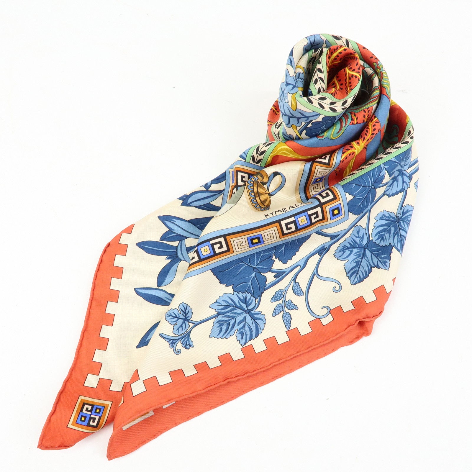 HERMES Carre 90 Silk 100% Scarf MUSIQUE DES DIEUX Multicolor